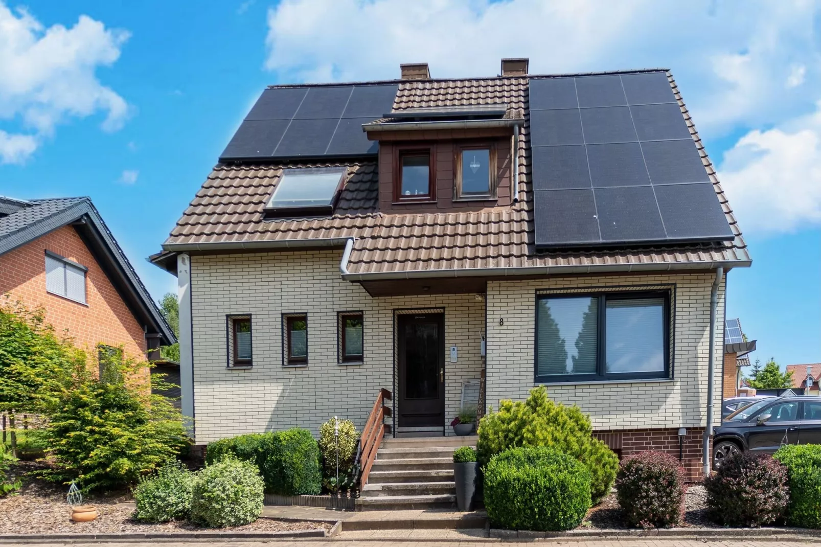 Modern appartement met zwembad in de Harz-Buitenkant zomer