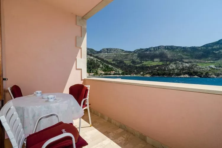 Apartments Bezek - Studio Apartment with Sea View-Terrasbalkon