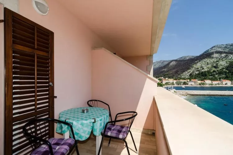 Apartments Bezek - Studio Apartment with Sea View 2 A-Terrasbalkon