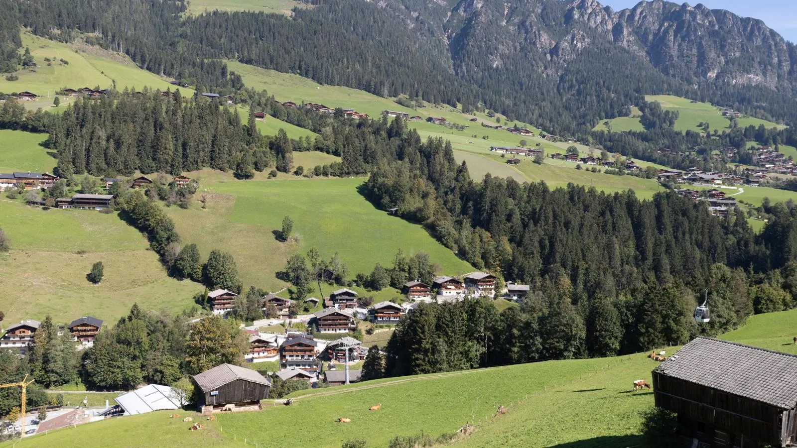 Gondelblick-Gebieden zomer 1km