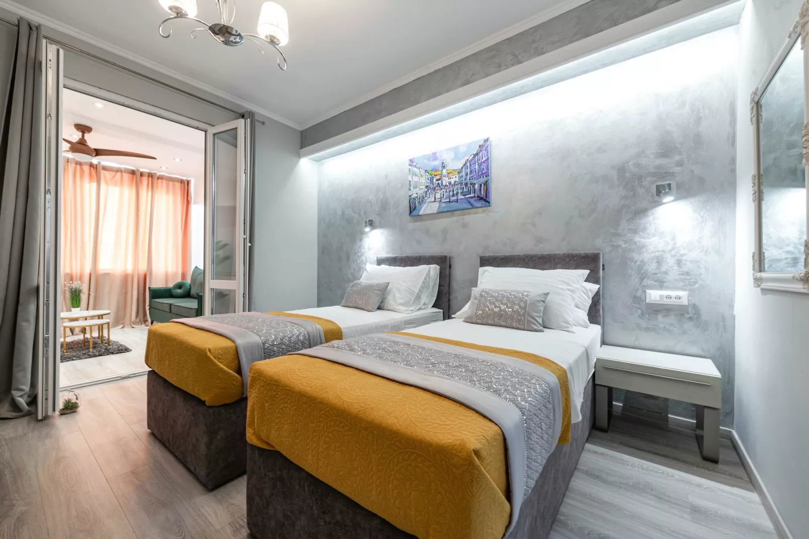 Villa Dubelj Dubrovnik -Deluxe Double or Twin Room with Balcony-Slaapkamer