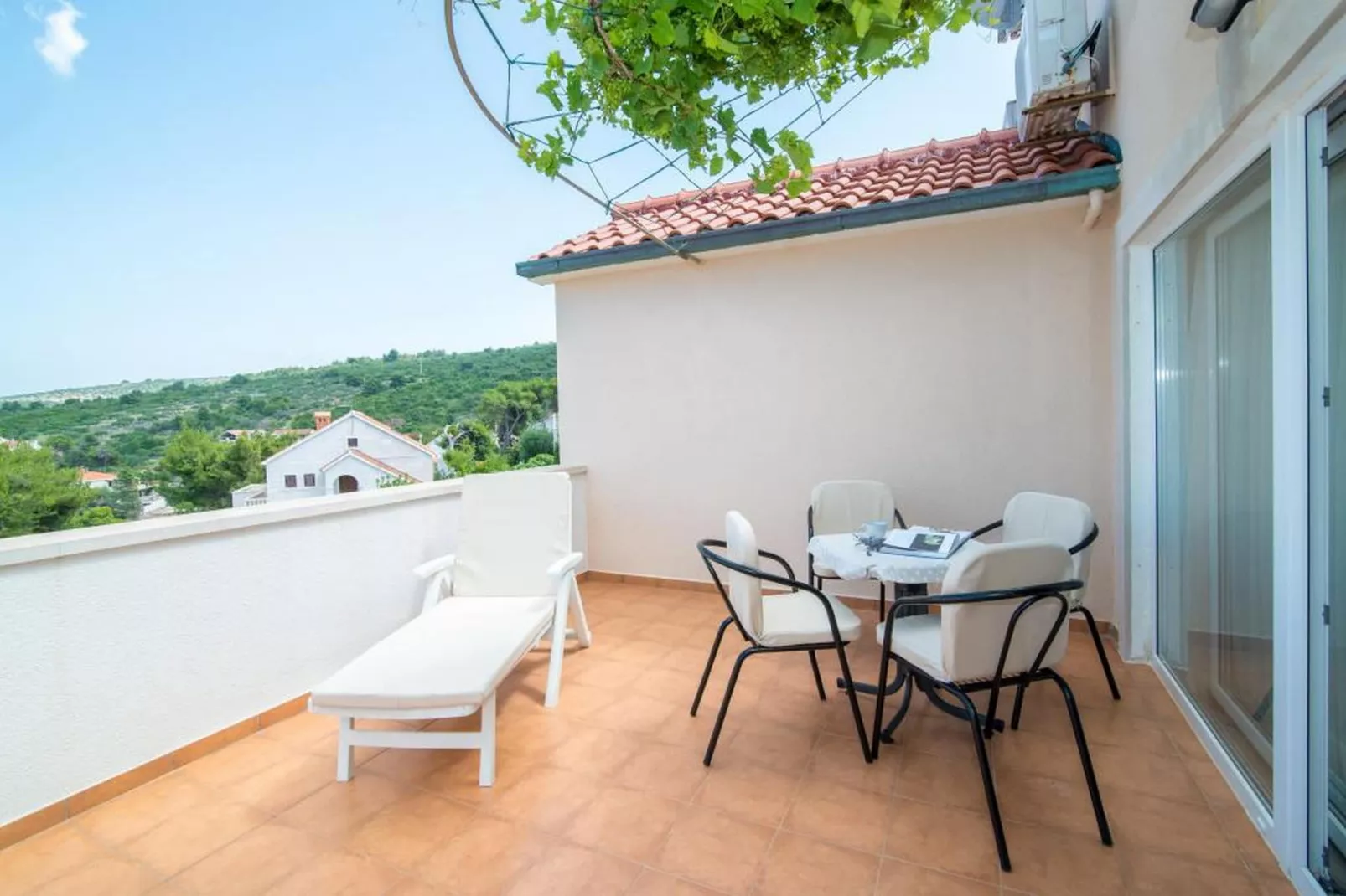 Apartments Ana & Bogdan - One Bedroom Apartment with Terrace and Sea View (A1) (ST)-Terras