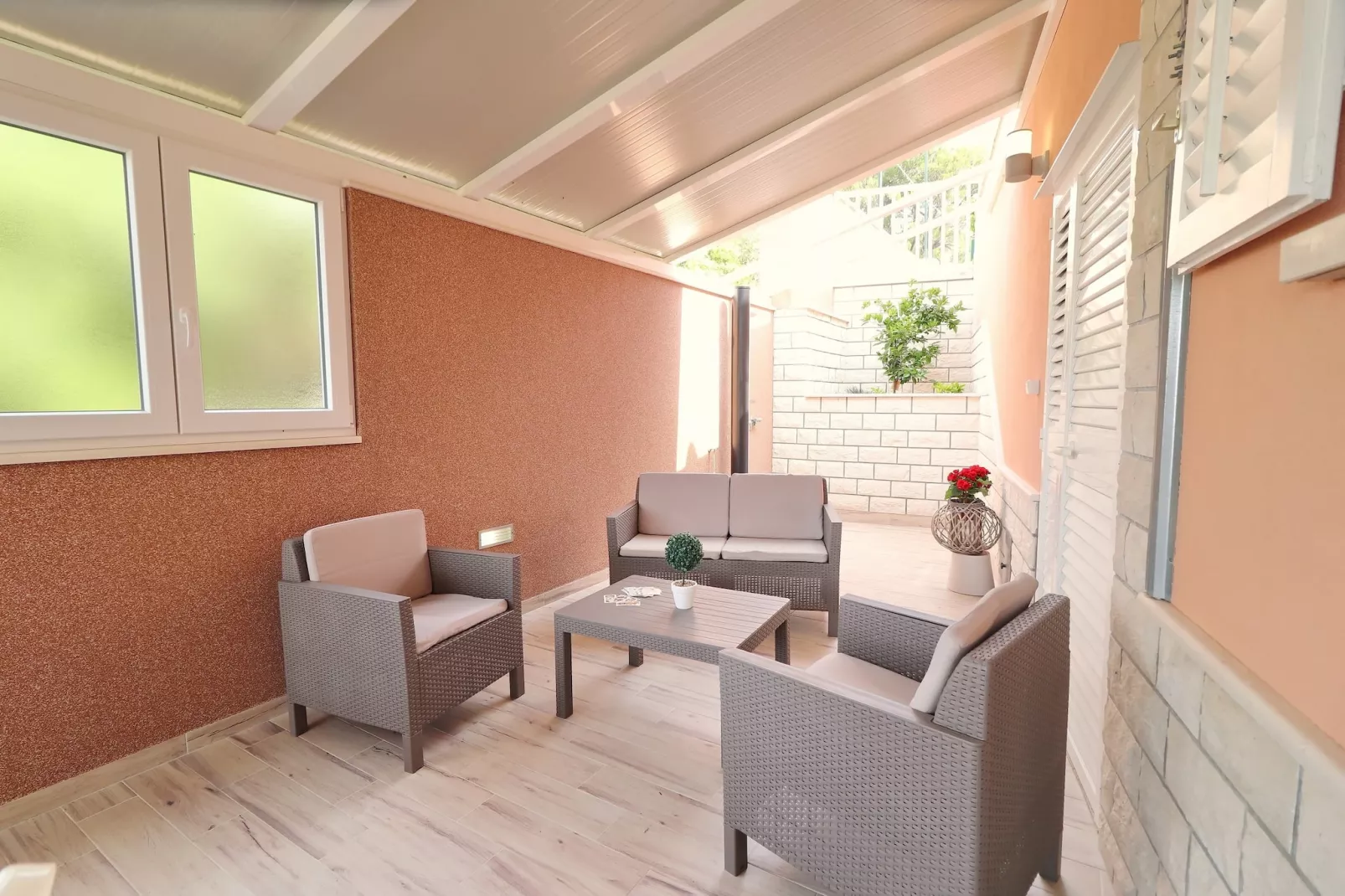 Apartments Villa Marijana - Standard Two Bedroom Apartment with Terrace and Garden View (Marijana 5)-Terras