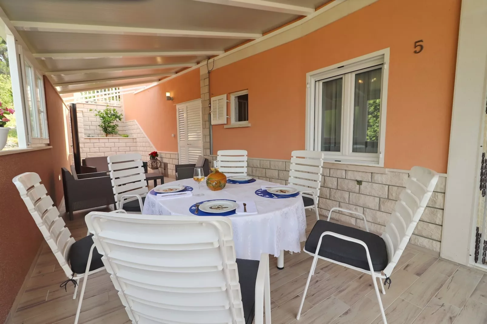 Apartments Villa Marijana - Standard Two Bedroom Apartment with Terrace and Garden View (Marijana 5)-Terras