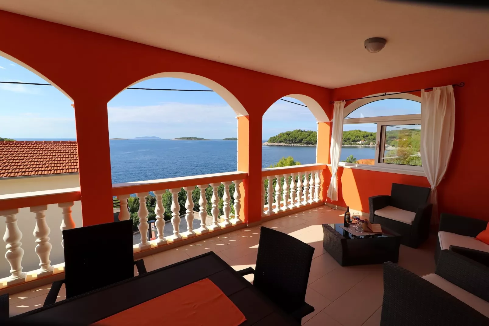 Holiday Home Adriatic View-Three Bedroom Apartment with Terrace and Sea View-Terras