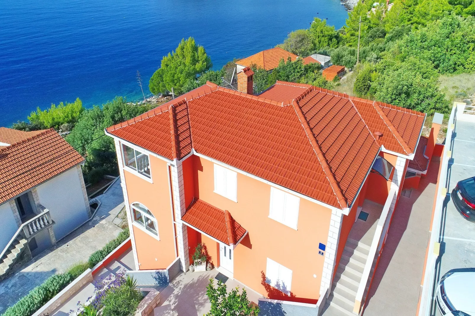 Holiday Home Adriatic View-Two Bedroom Apartment with Terrace and Sea View-Buitenlucht