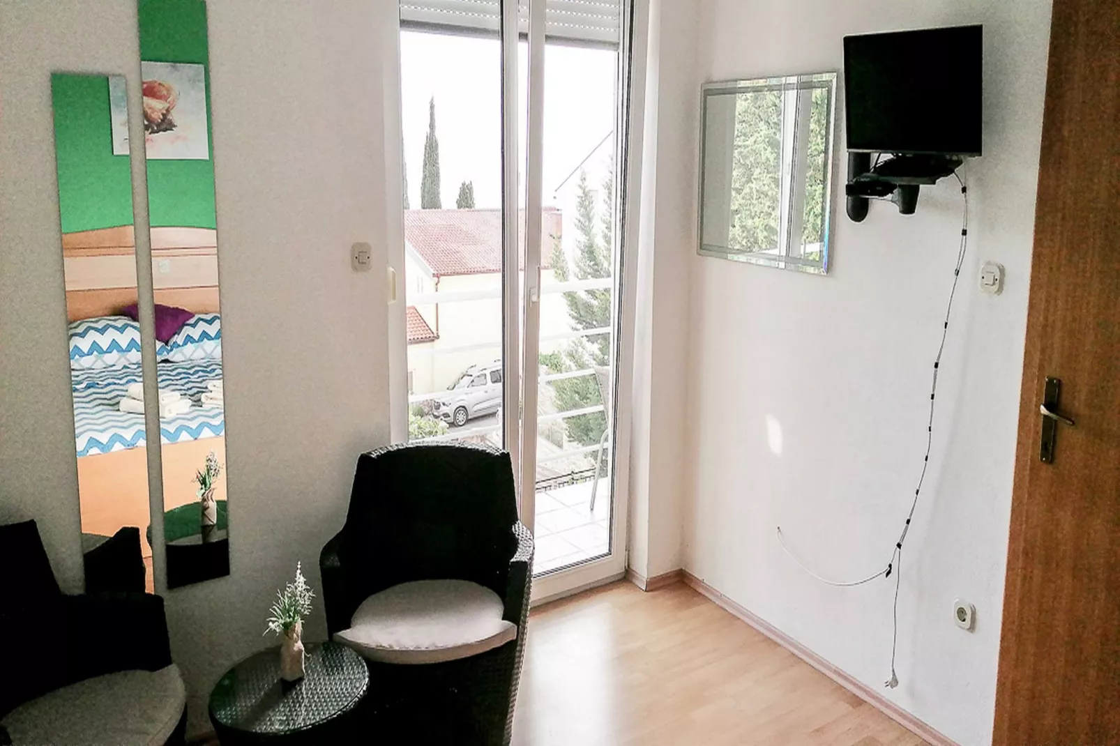 Apartments Smokvica - One Bedroom Apartment with Balcony with Sea View (Apartment 1)-Slaapkamer