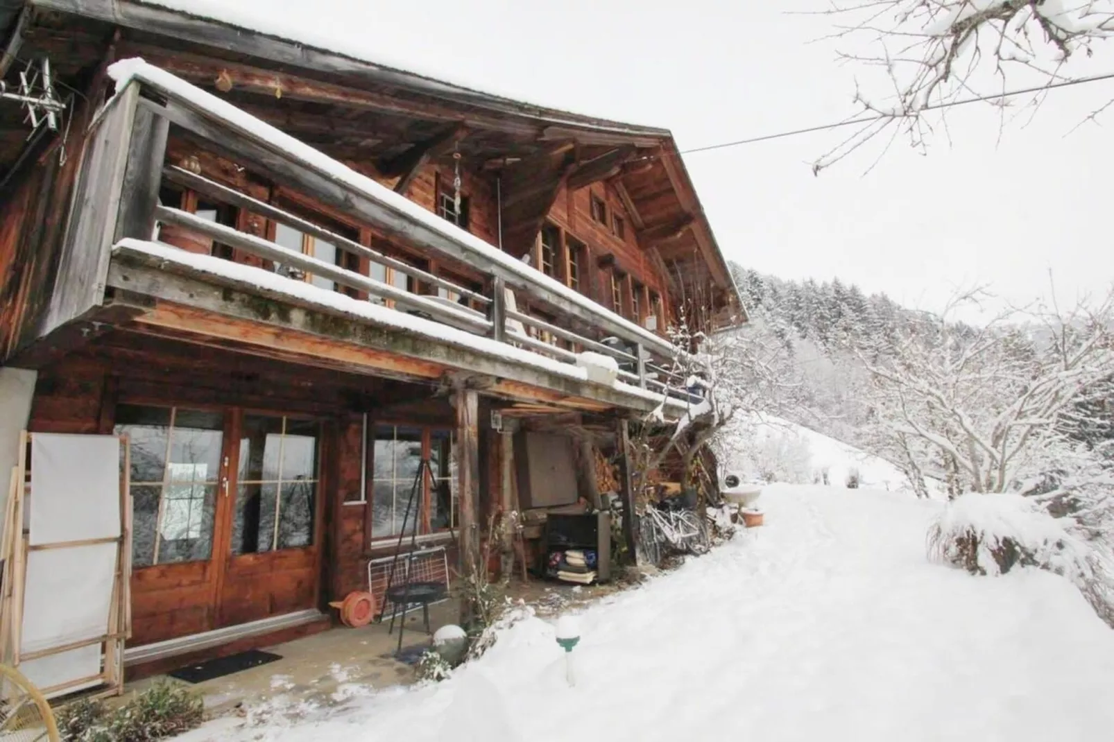 Gstaad Paradise View Chalet with Outdoor Jacuzzi-Exterieur winter