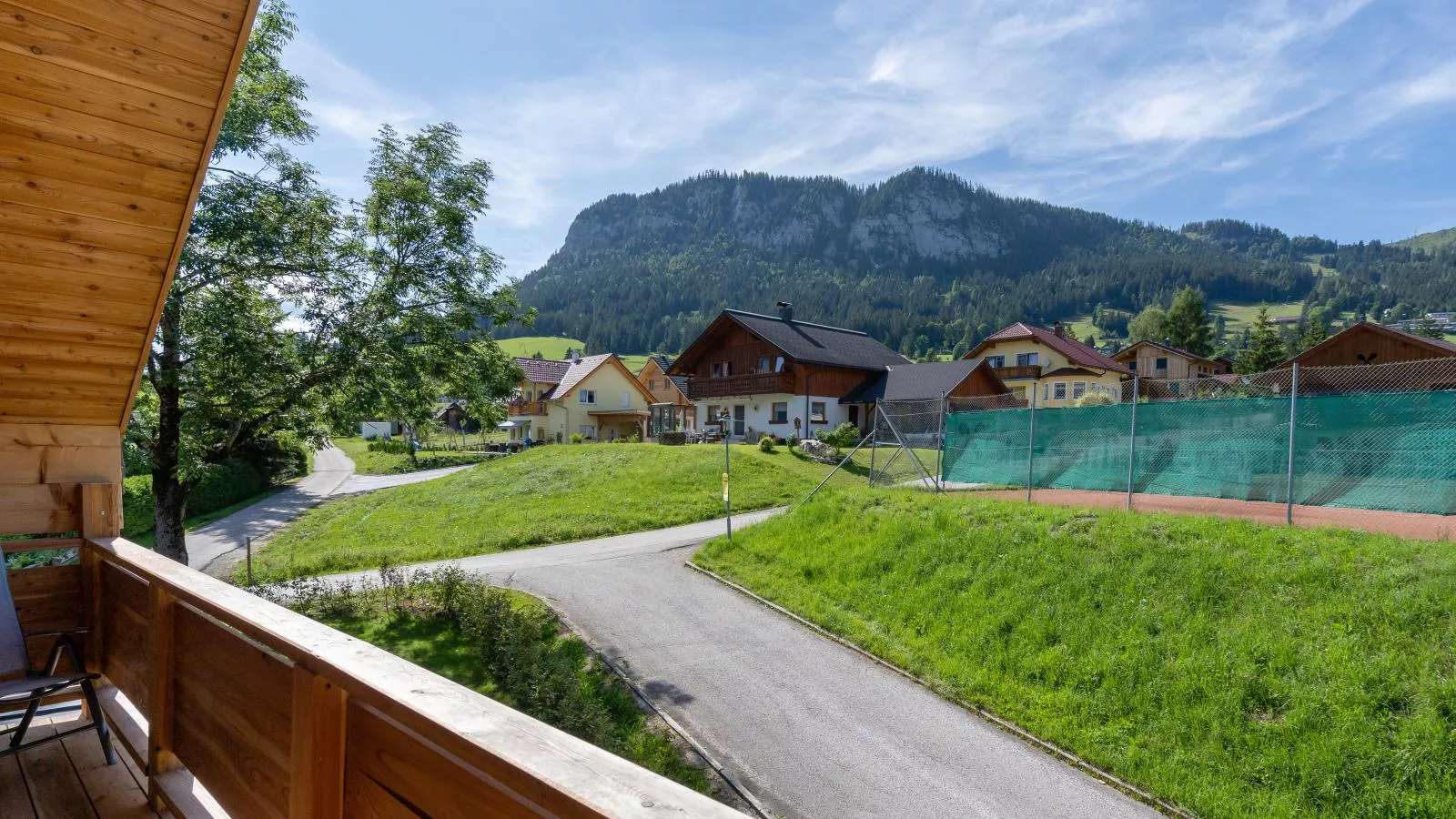 Holzchalet Tauplitz-Uitzicht zomer