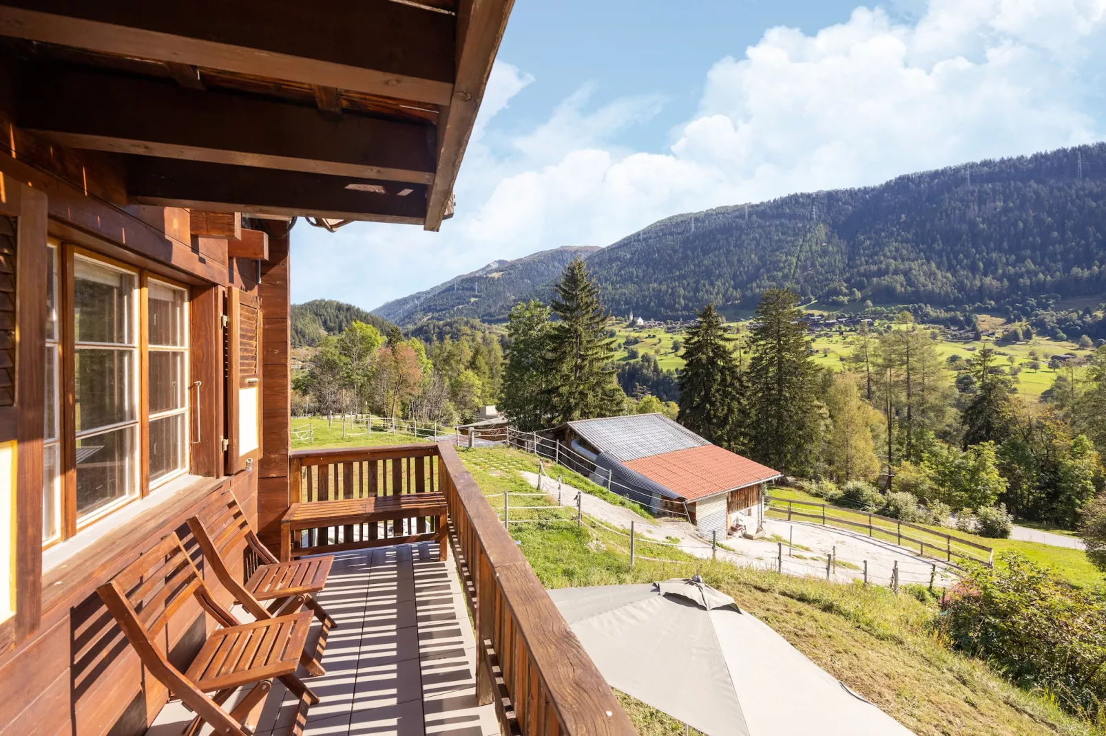 Chalet Verrel - boven-Terrasbalkon