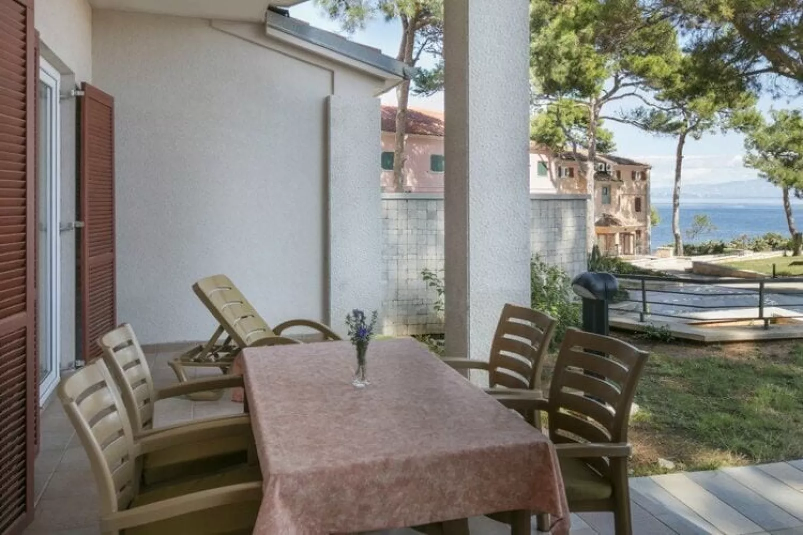 Apartments Punta, Veli Losinj-2-Raum-App., A1 (2+1), ca. 37 qm, für 3 Pers.-Terrasbalkon