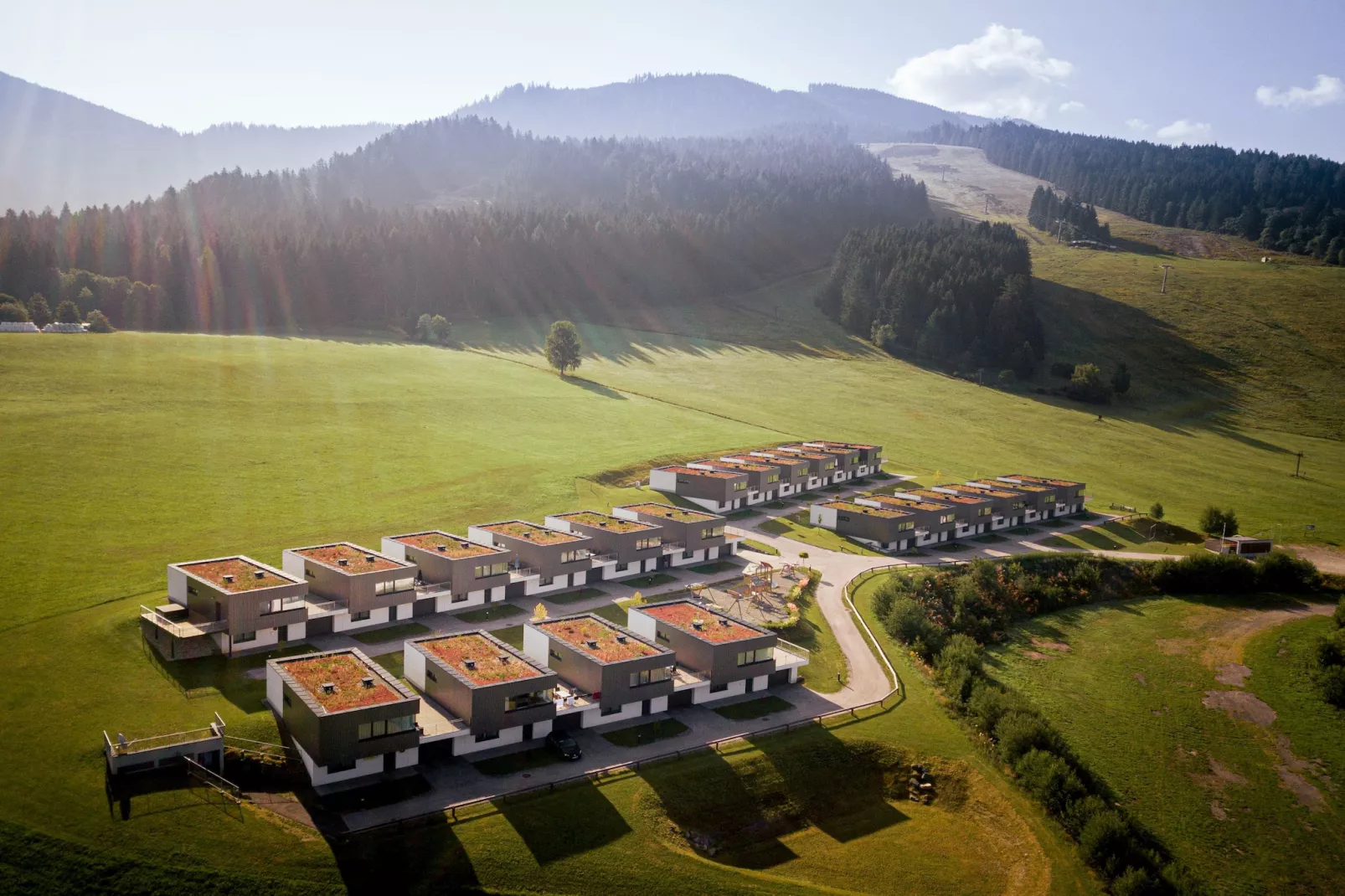 Naturpark Chalets 30-Gebieden zomer 1km