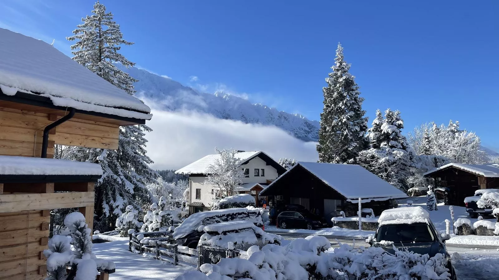 Holzchalet Tauplitz-Gebied winter 1km