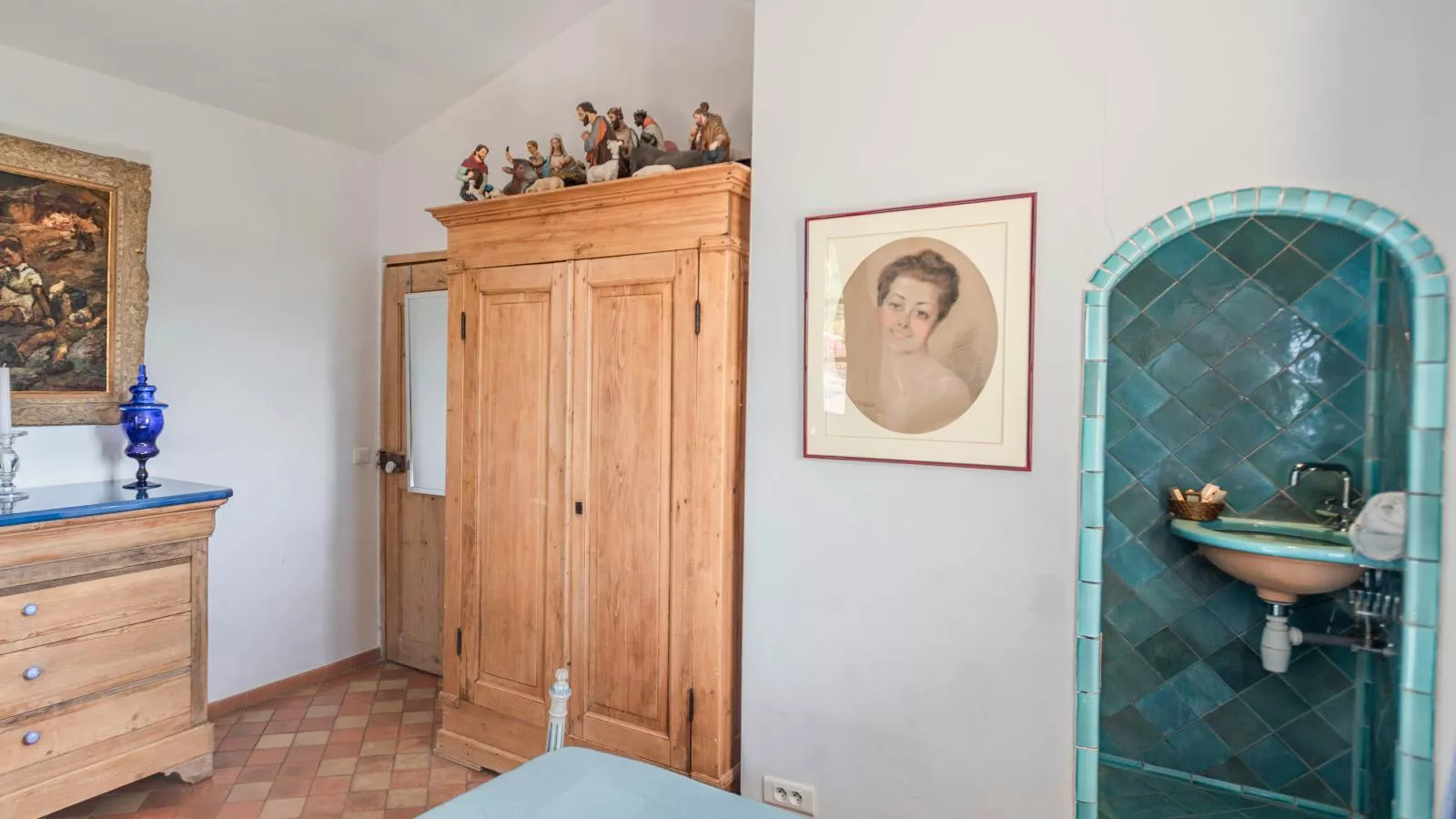 La petite maison de la ferme rose-Slaapkamer