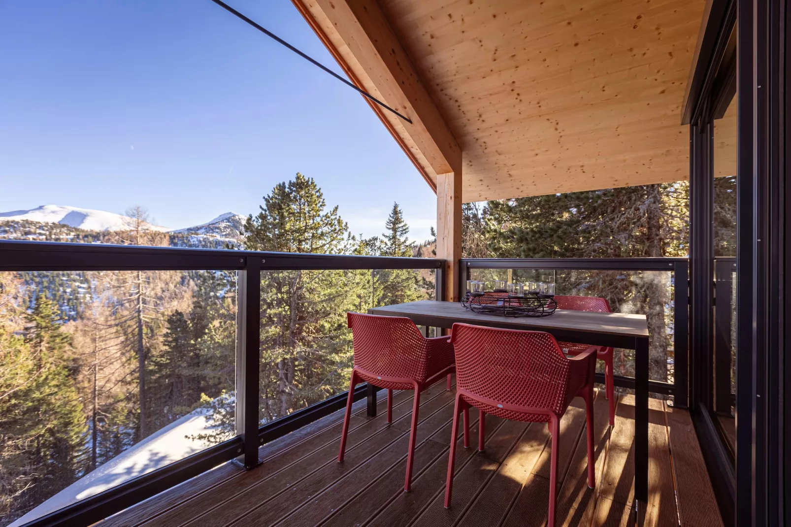 Naturchalets Turracher Höhe 1-Terrasbalkon