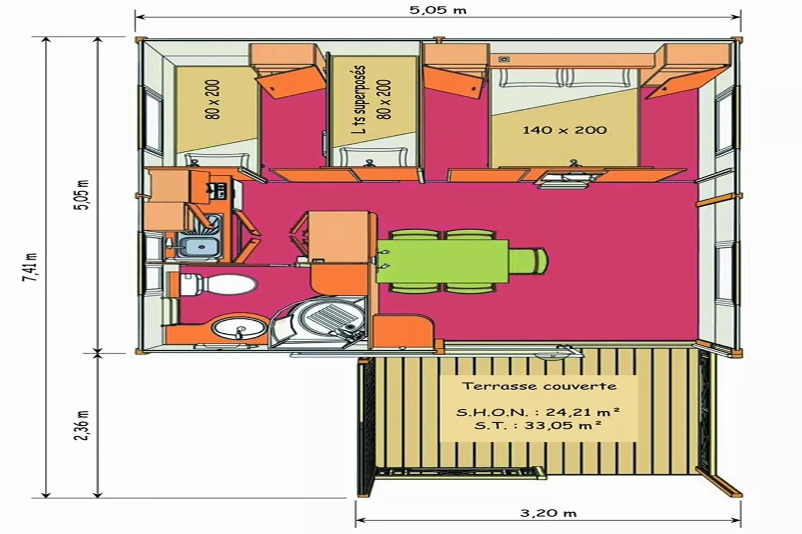 Camping Rocagrossa Bungalow 5 people-Sfeer