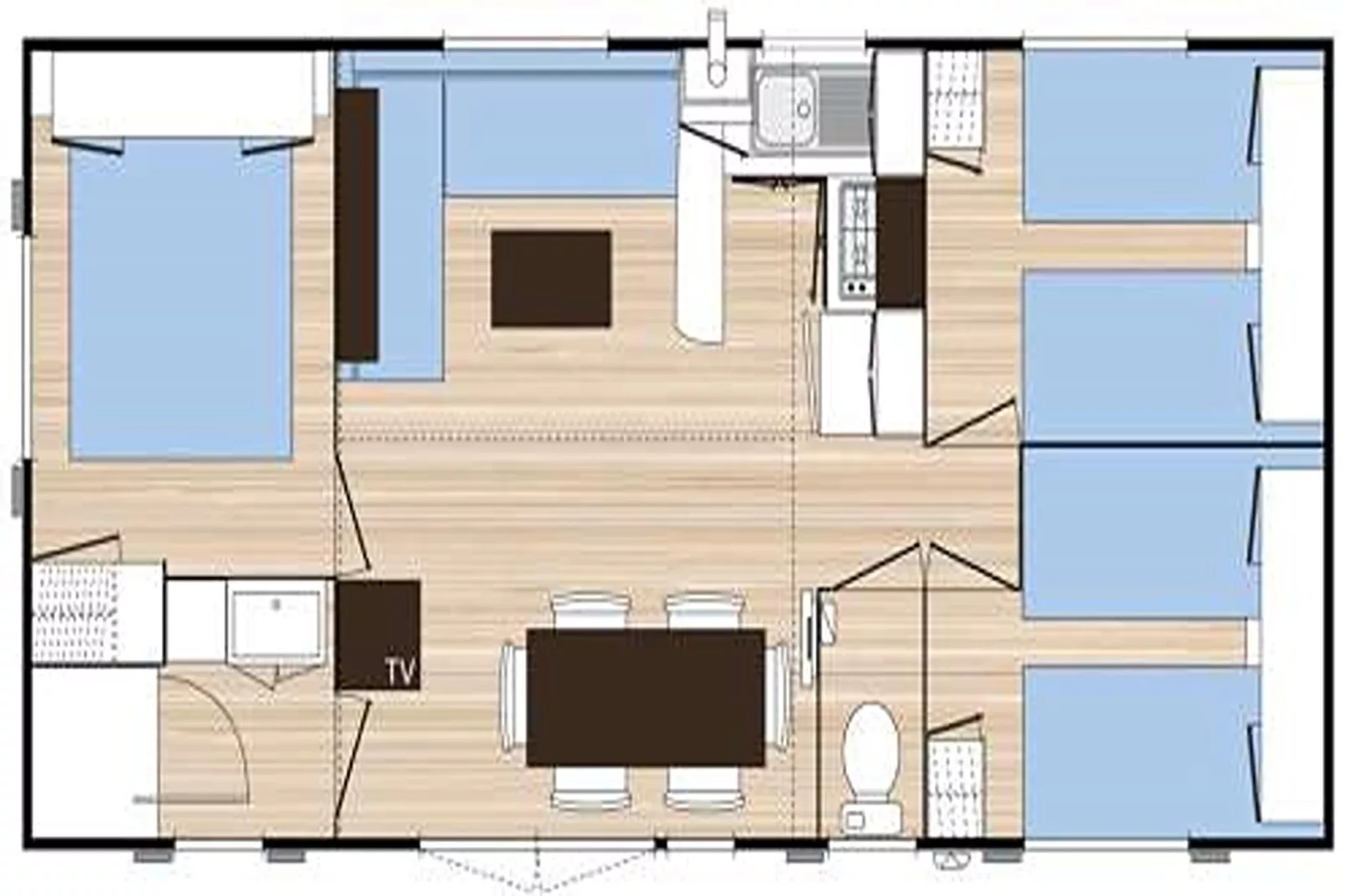 Camping Rocagrossa Mobile Home 6 people-Sfeer