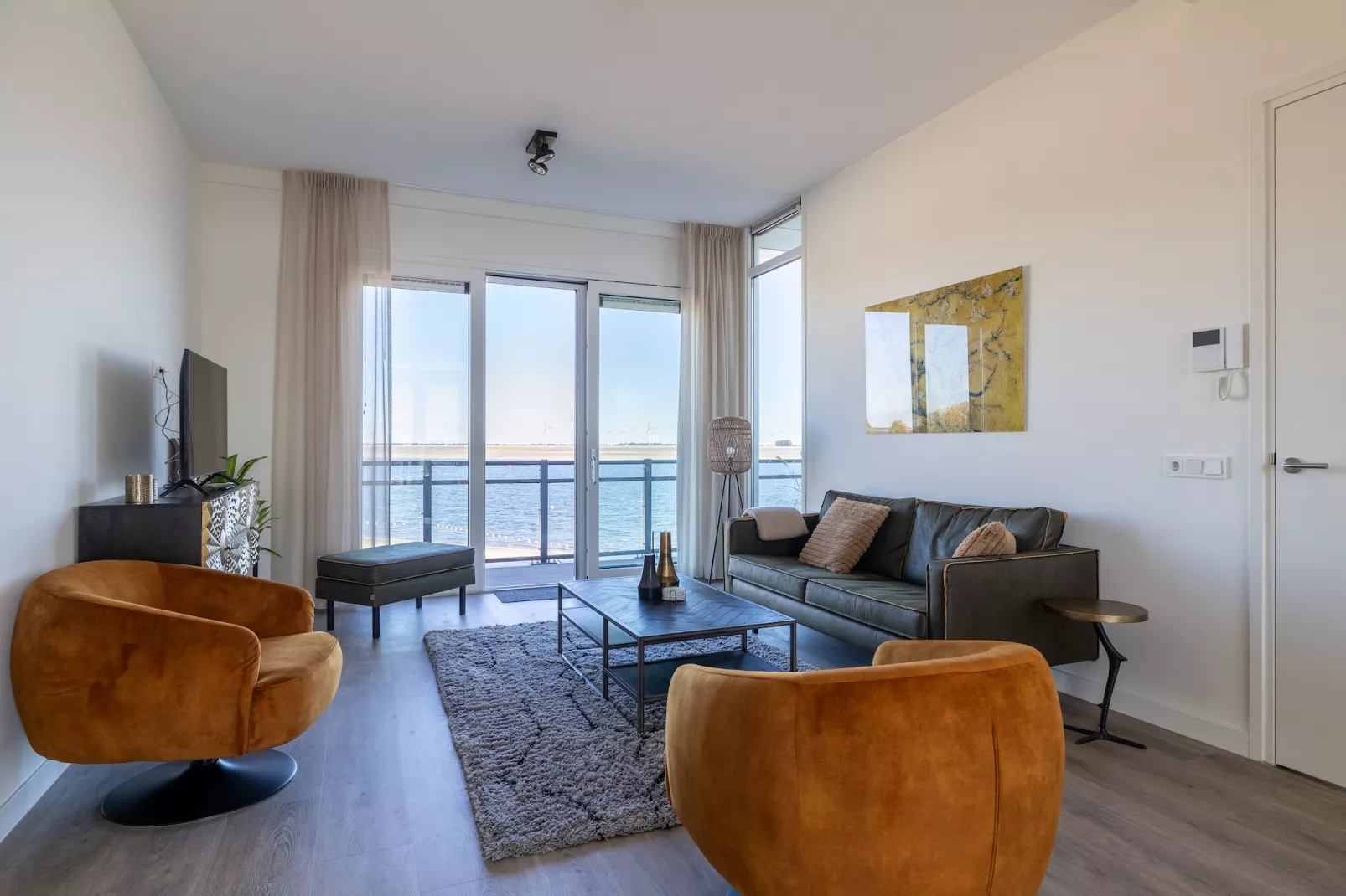 Luxe appartement Vista Maris - Havenweg 8-38  Sint-Annaland-Woonkamer