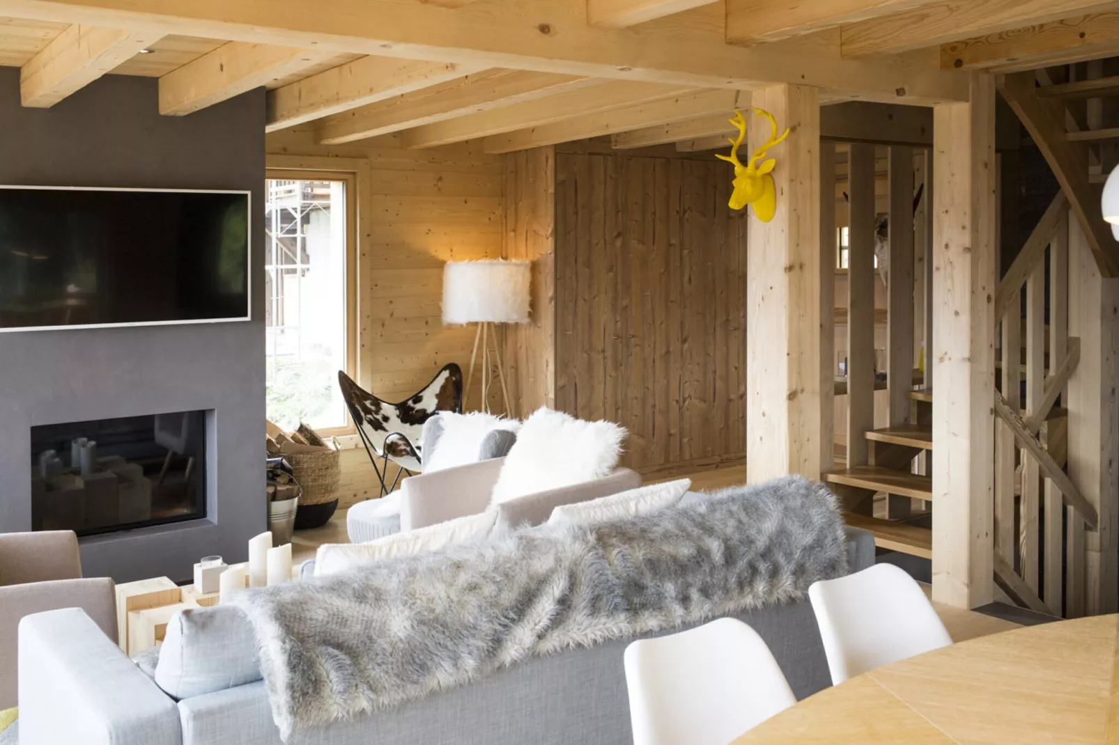 Touti LUXURY & NEW BUILD chalet 10 pers-Woonkamer