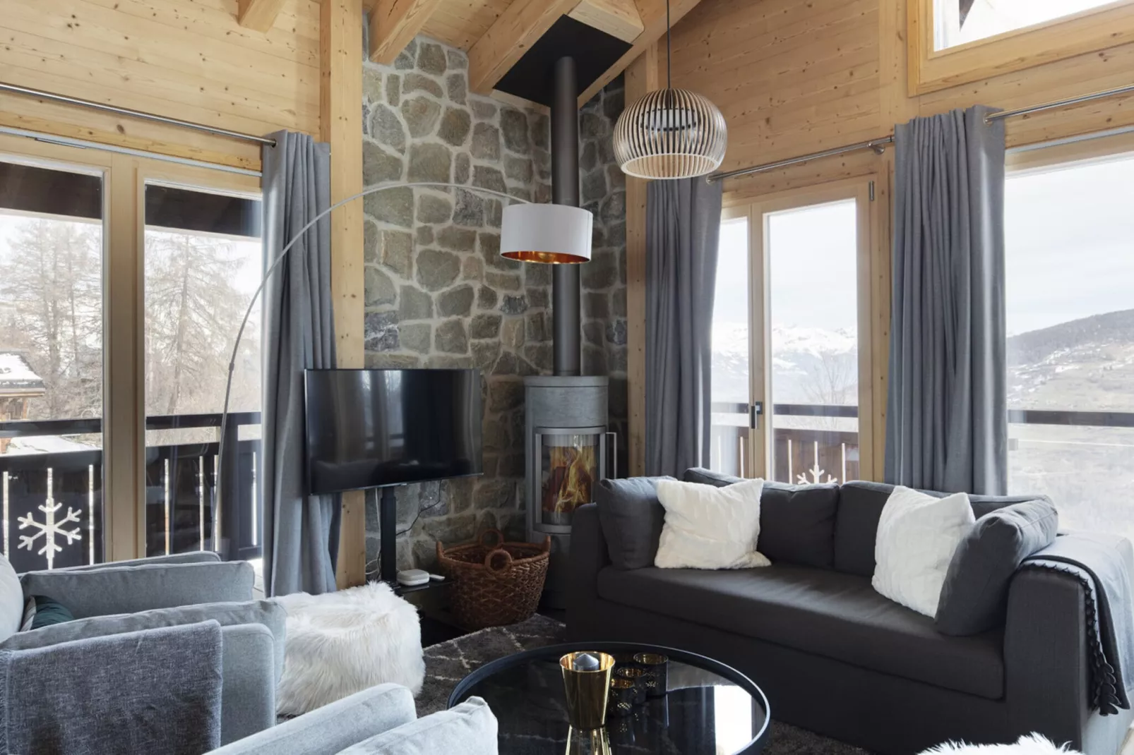 Bishorn COSY chalet 4 personnes-Woonkamer