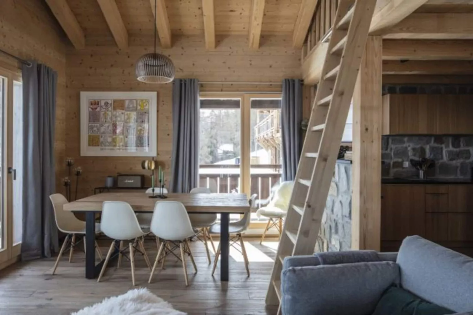 Bishorn COSY chalet 4 personnes-Woonkamer