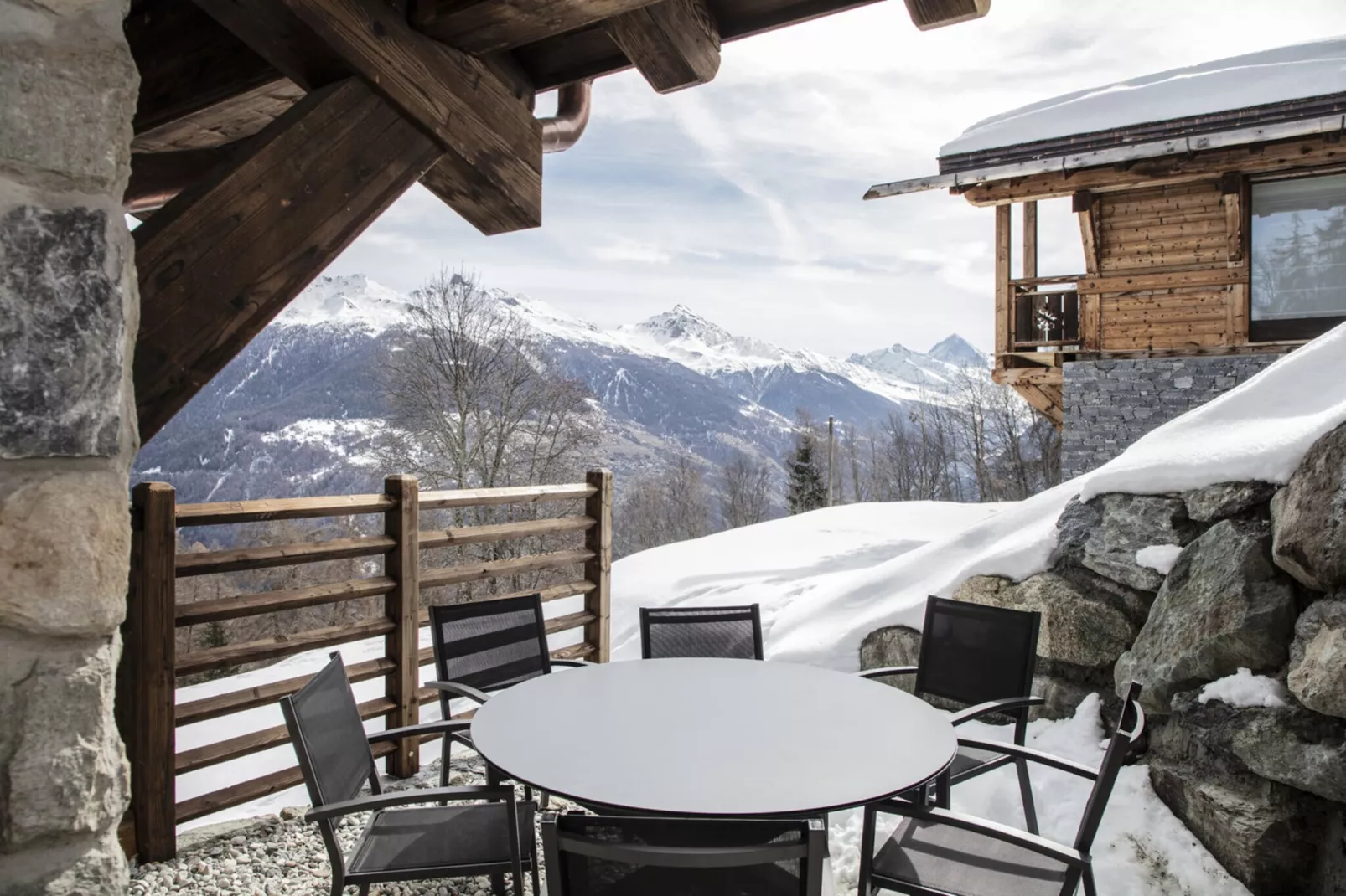 Bishorn COSY chalet 4 personnes-Terrasbalkon