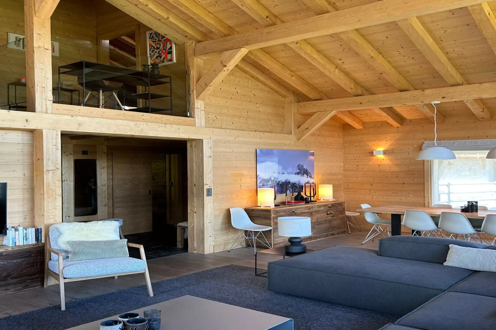 Be Cool SAUNA & LUXURY chalet 10 pers-Woonkamer