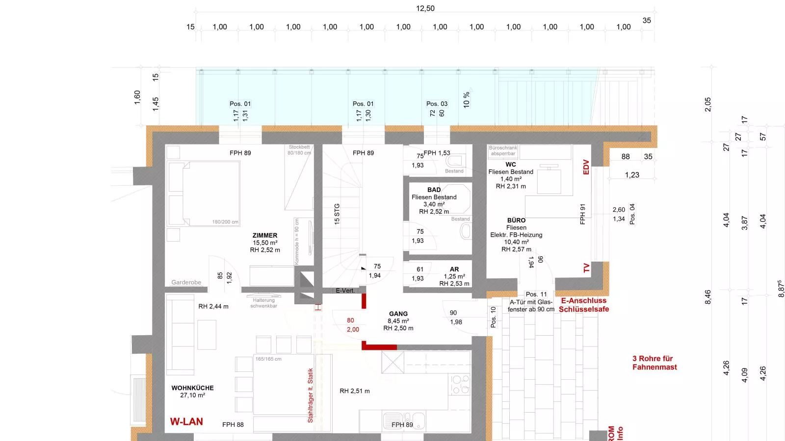 Haus Filzstein-Plattegrond