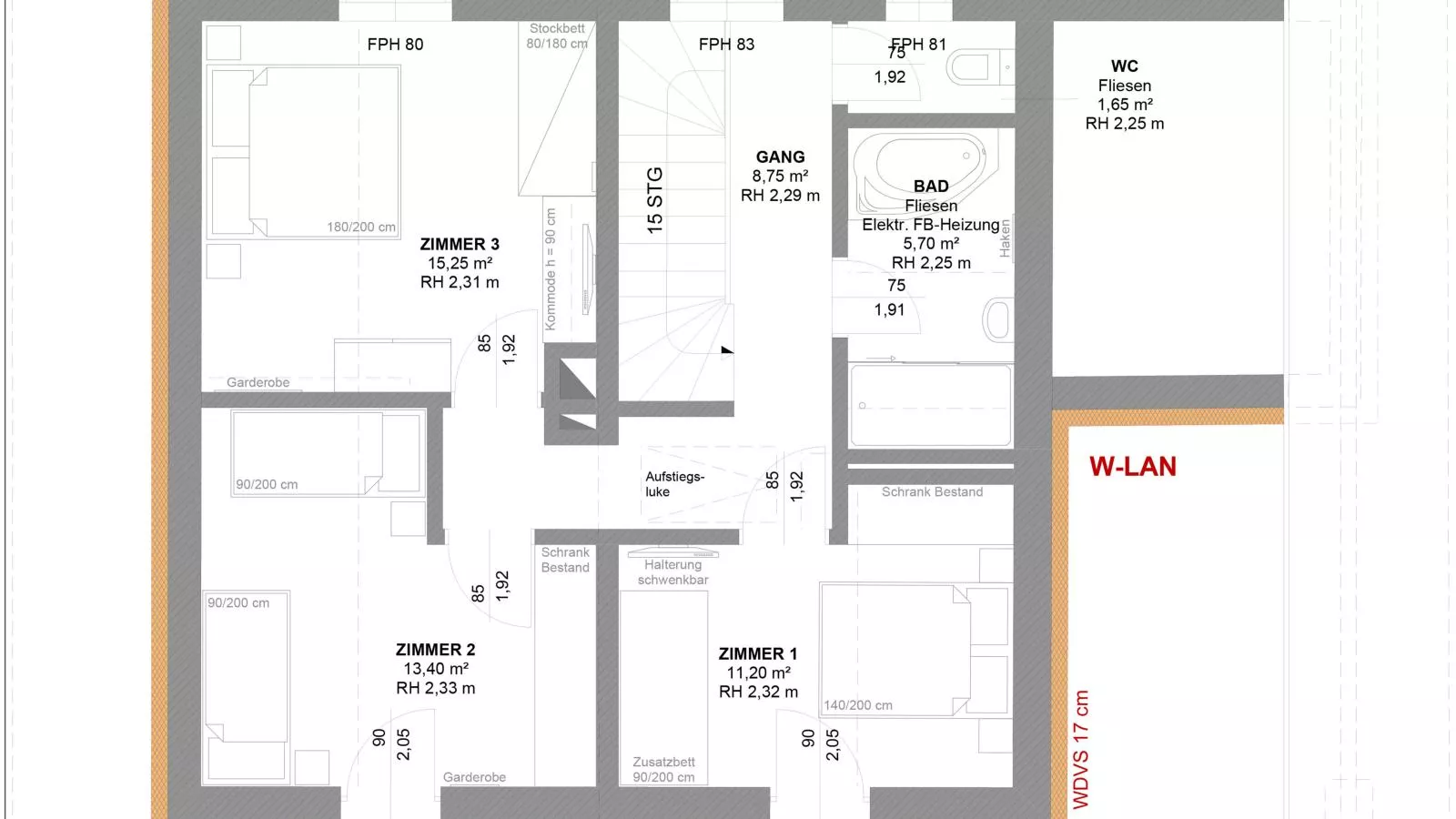 Haus Filzstein-Plattegrond