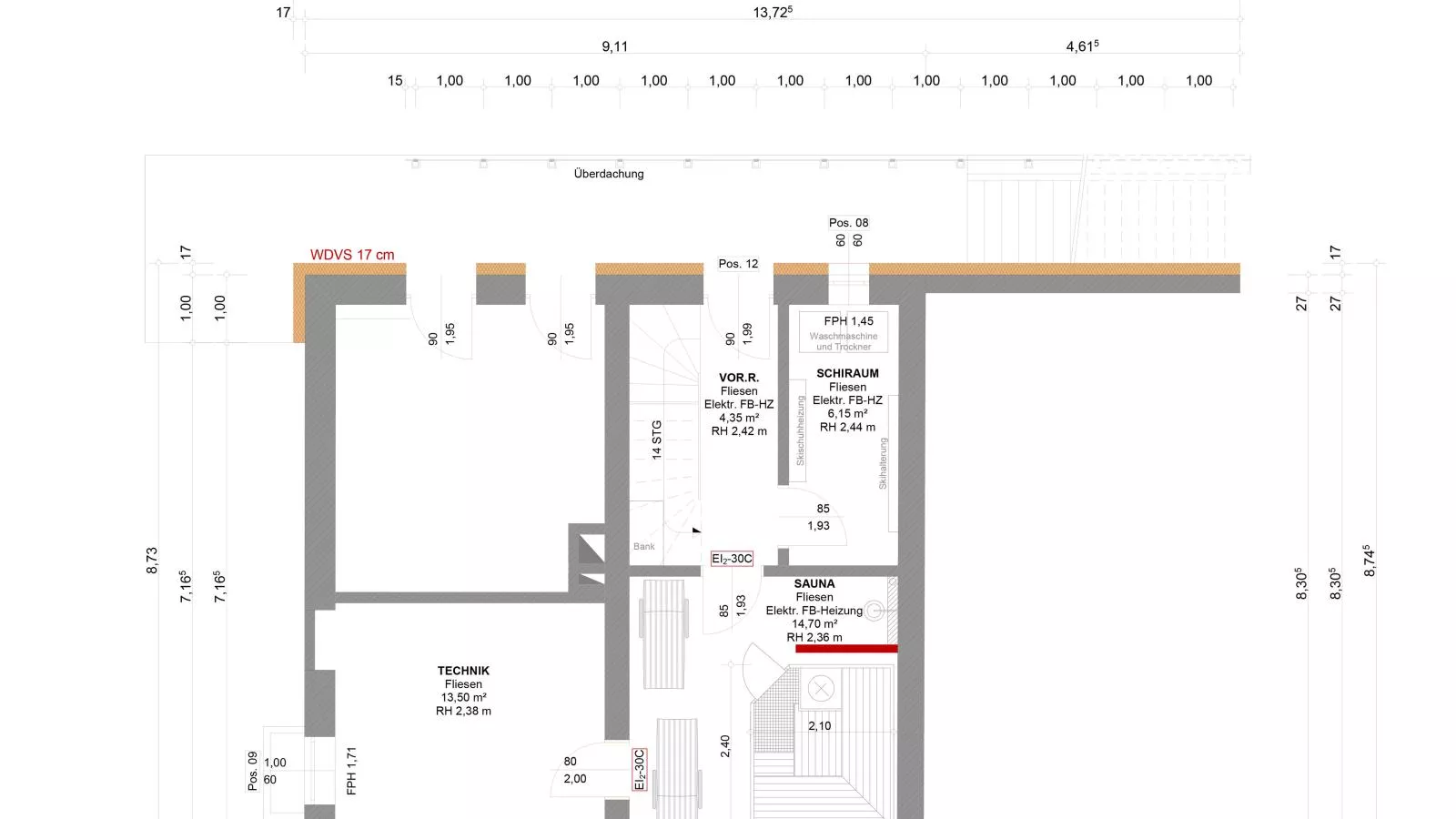 Haus Filzstein-Plattegrond