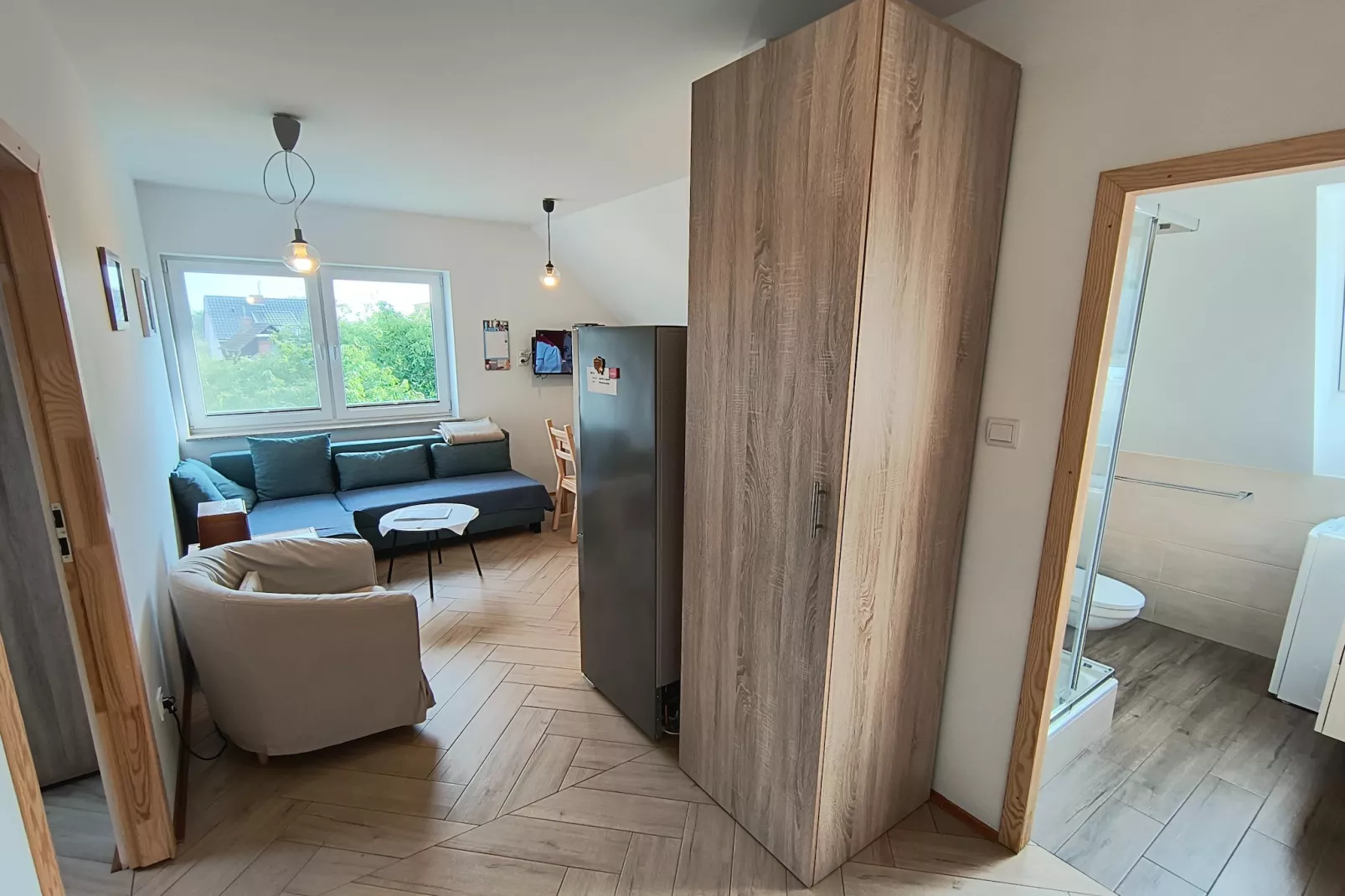 Apartament na piętrze z łóżkiem dwuosobowym-Woonkamer