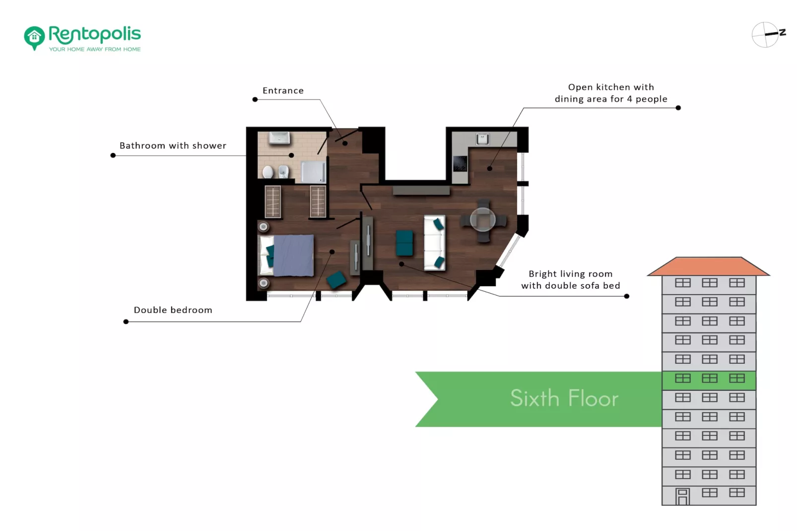 CENTRO San Babila  - Central Tower apartment w/ter