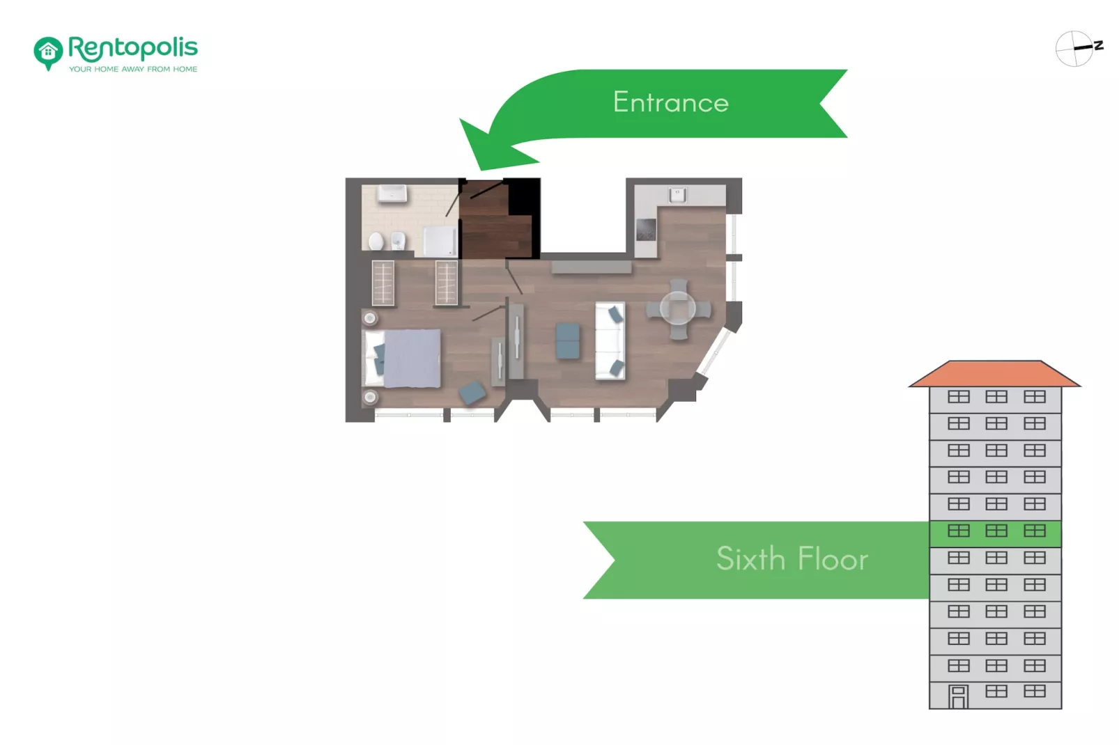 CENTRO San Babila  - Central Tower apartment w/ter-Image-tags.