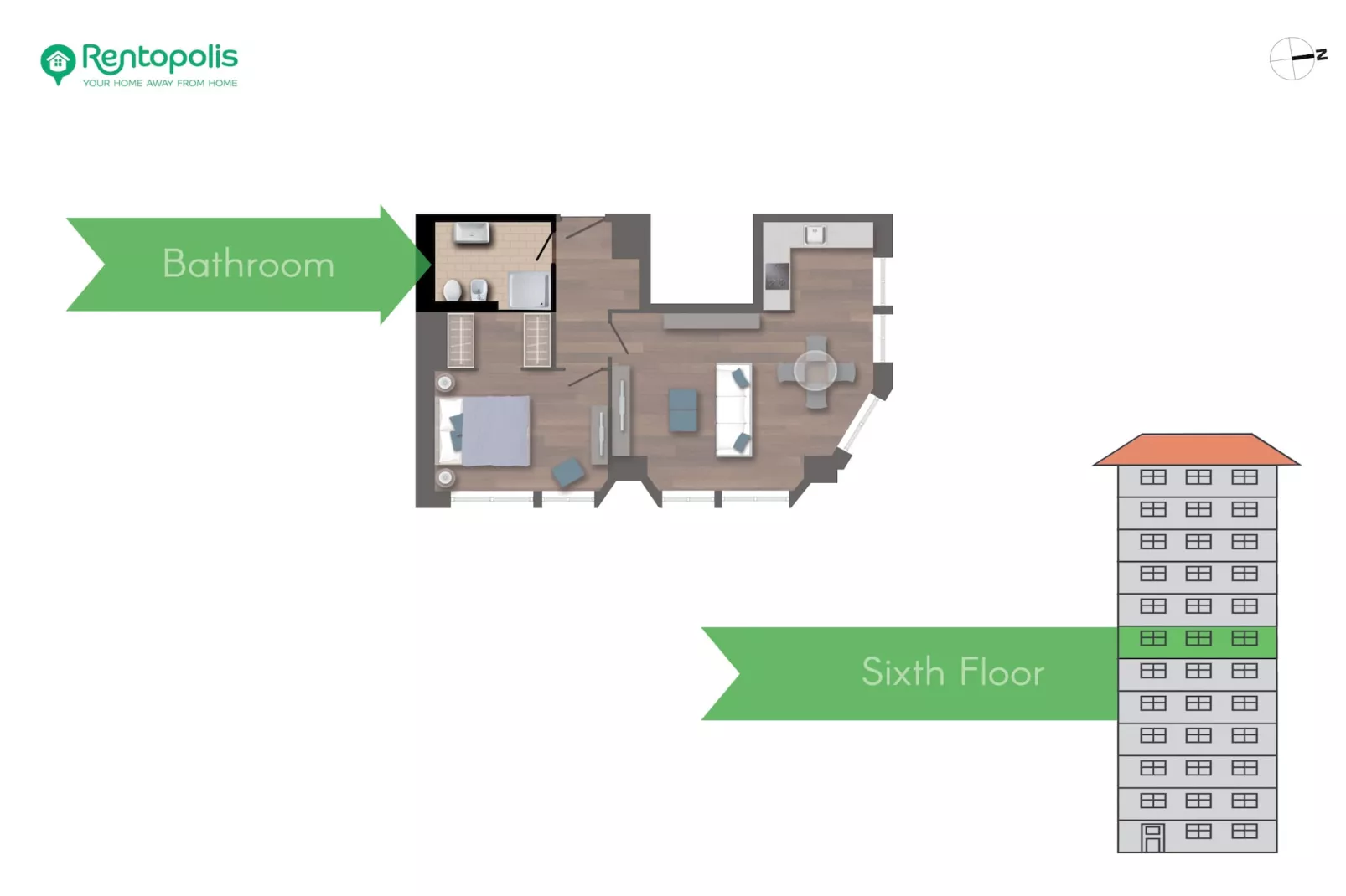 CENTRO San Babila  - Central Tower apartment w/ter-Image-tags.