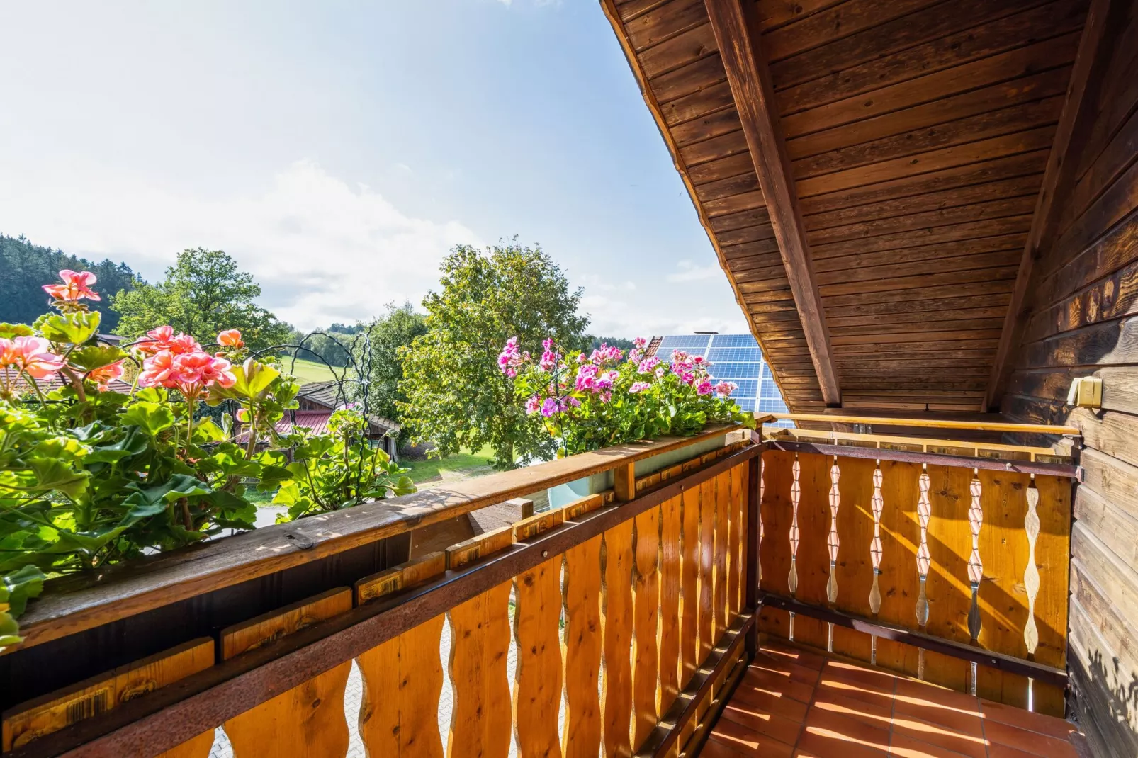 Urlaub auf dem Bauernhof-Terrasbalkon