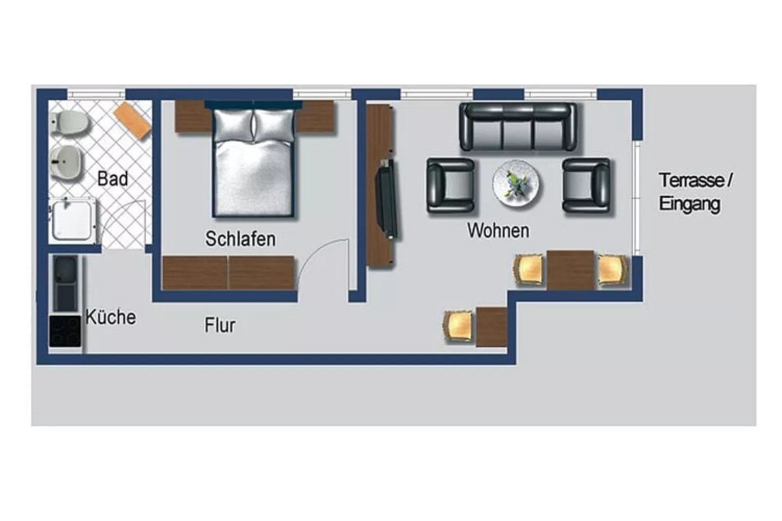 Apartment im Fuchsbau, Bad Sachsa-Fewo Le Petit 4 Pers.-Plattegrond