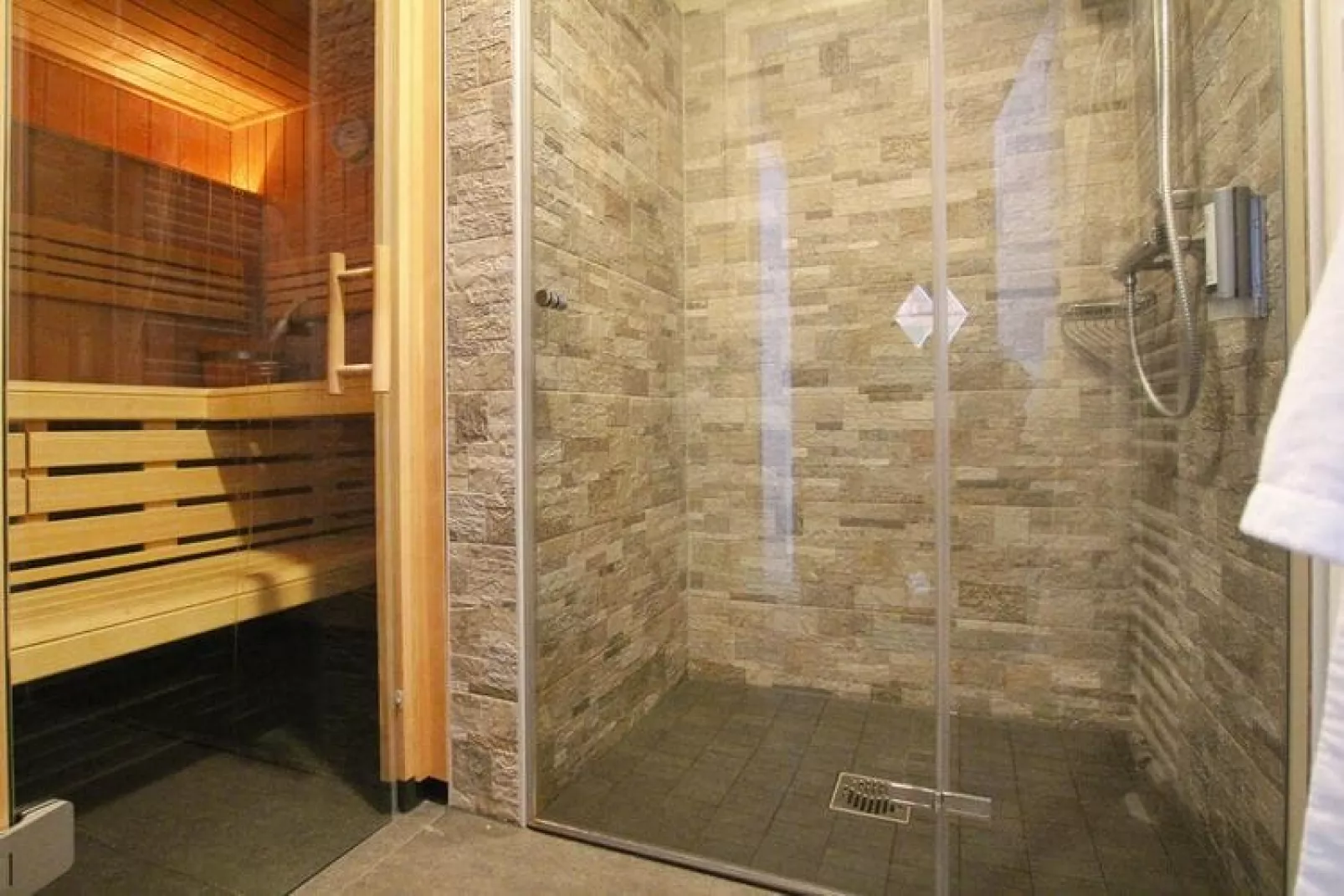 Ferienhaus Typ Premium Lodge 4 Erw 2 Kinder-Sauna