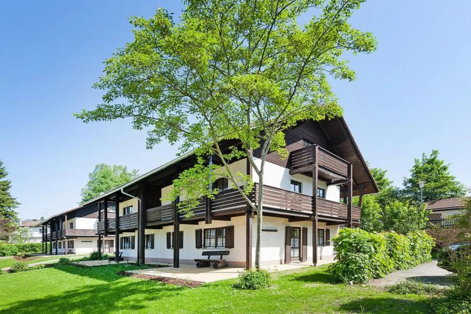 Holiday resort Bäckerwiese Neuschönau-Wohnung OG mit Balkon-Buitenkant zomer