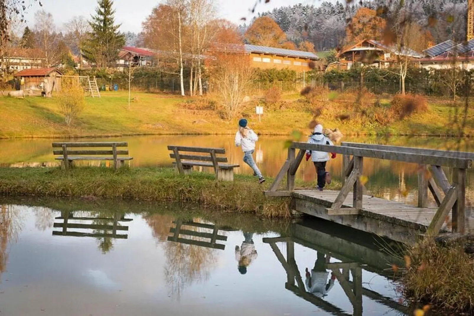 Holiday resort Bäckerwiese Neuschönau-Wohnung OG mit Balkon-Tuinen zomer