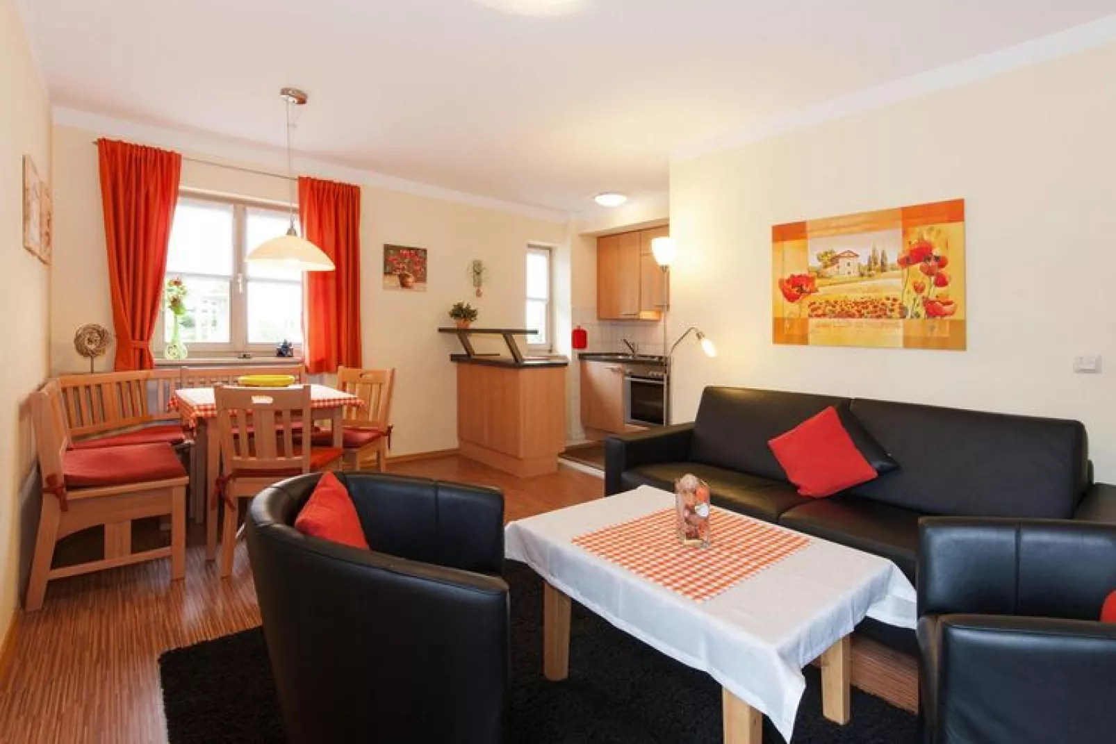 Holiday flats Am Weberfeld, Bodenmais-1-2 Personen, 60 qm-Woonkamer