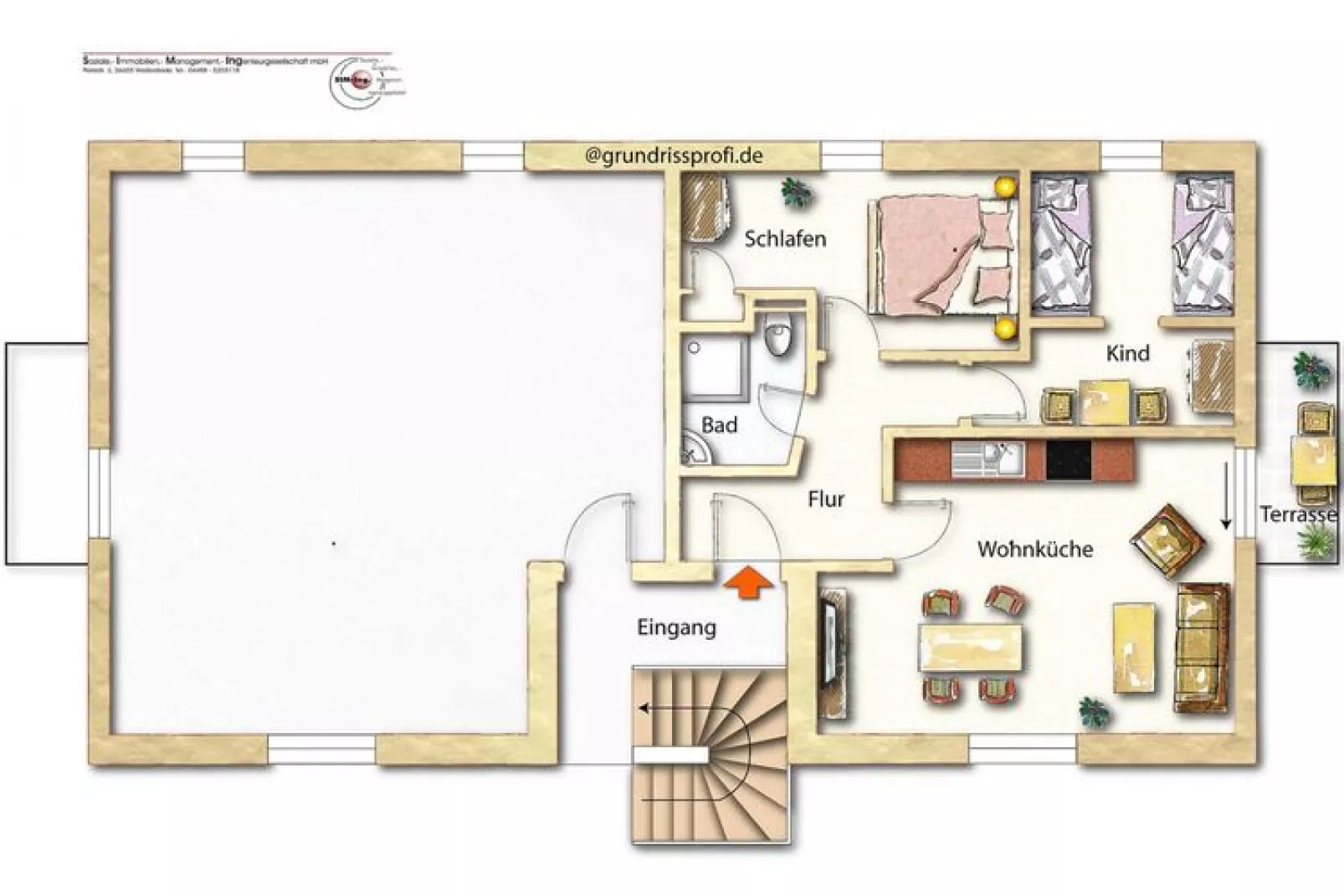 EG Rechts Haus 4 Nr 10-Plattegrond