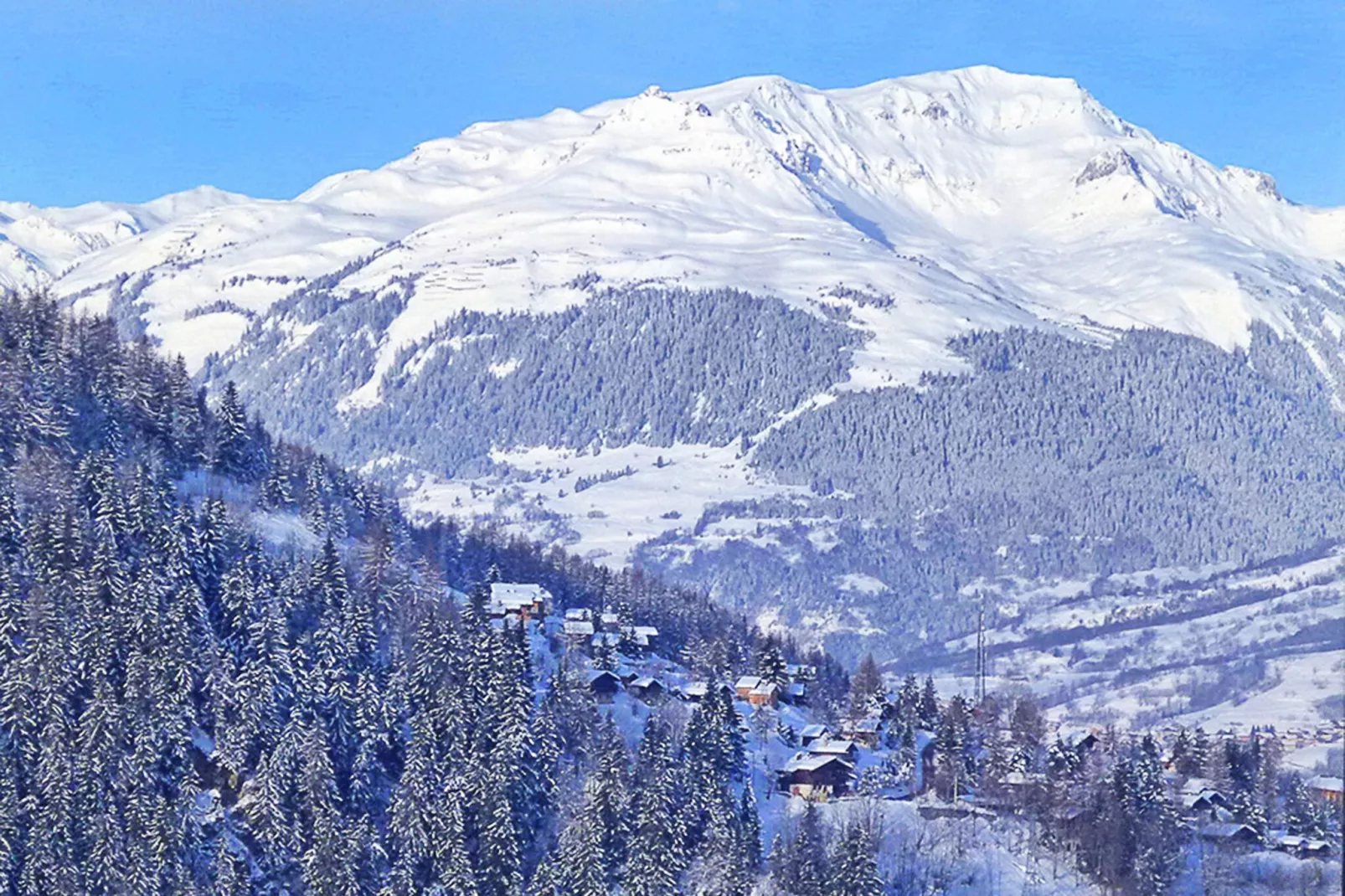 Chalet Balcon du Paradis-Gebied winter 5km