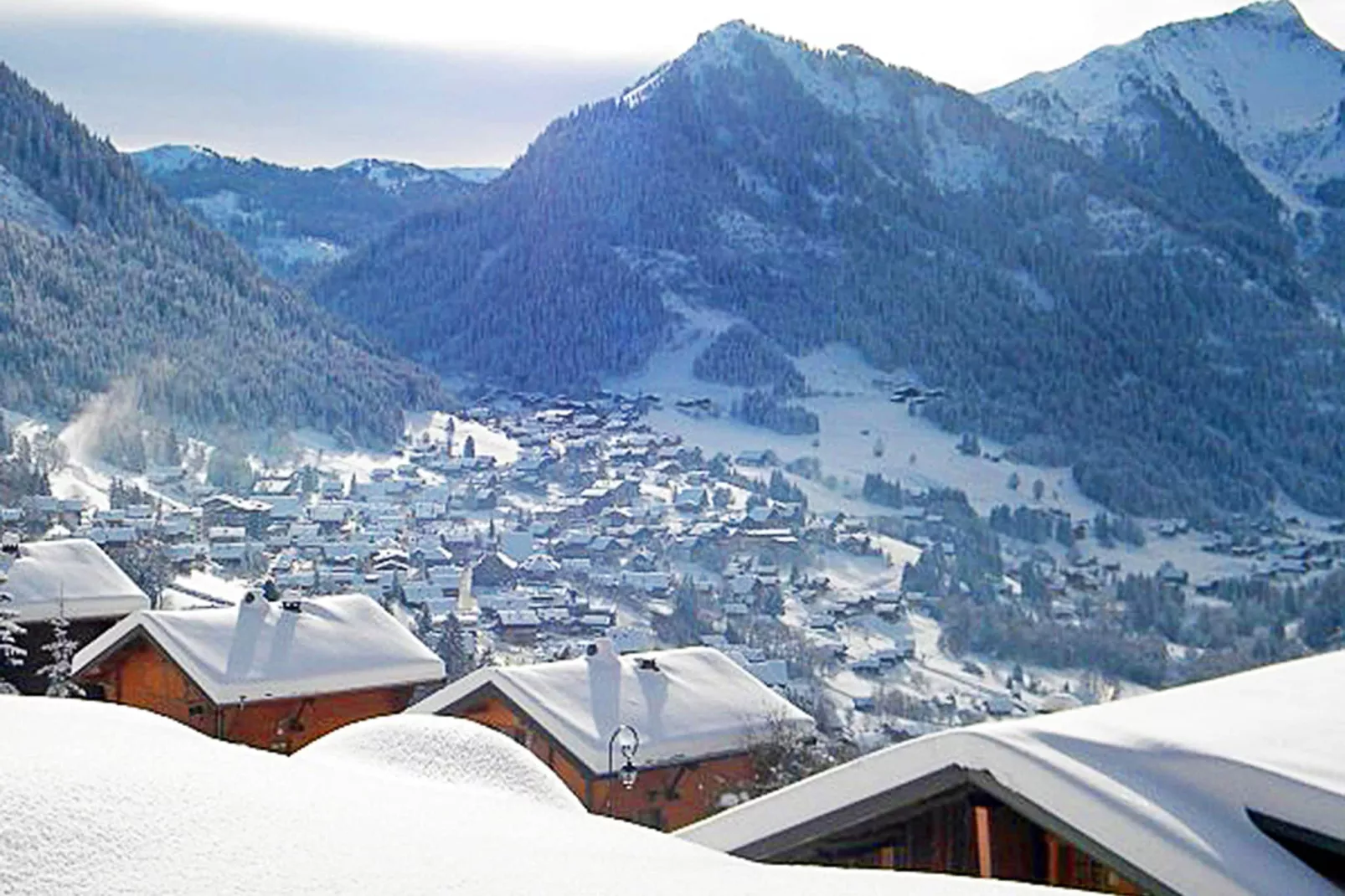 Chalet Petit Châtel-Uitzicht winter