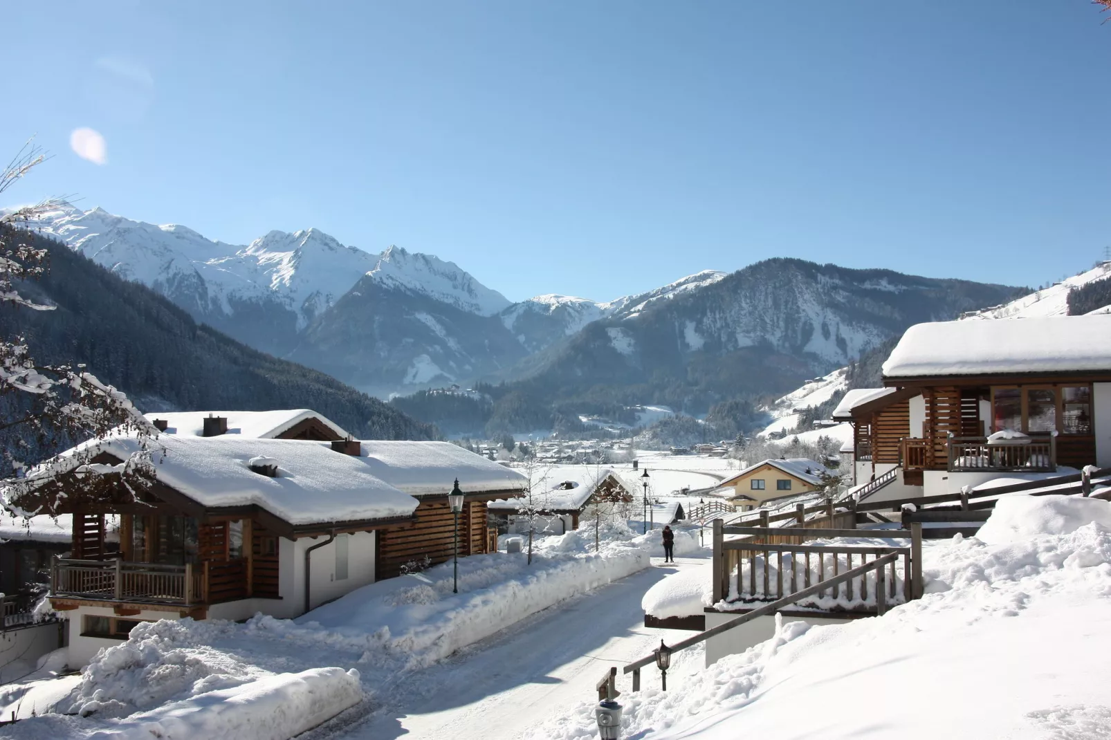 Chalets im Wald-Uitzicht winter