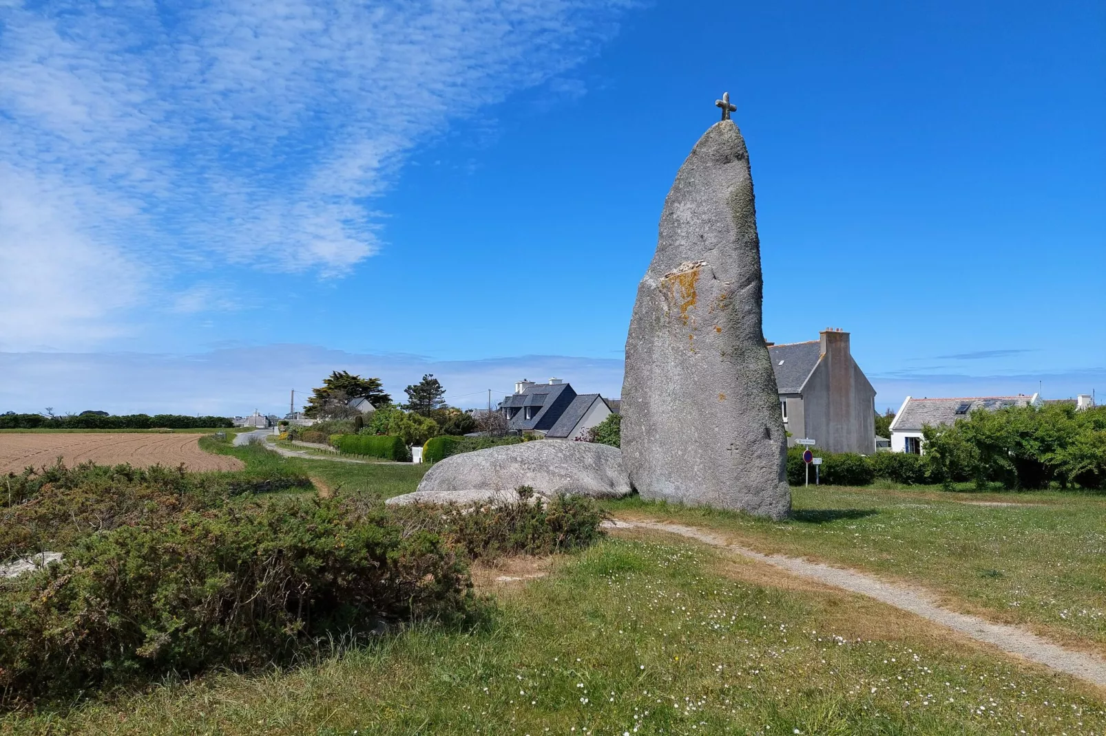 Natursteinhaus Plounévez-Lochrist-Gebieden zomer 20km