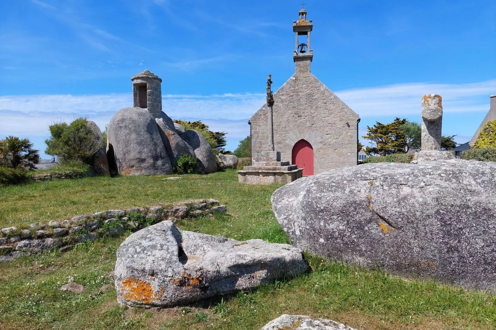 Natursteinhaus Plounévez-Lochrist-Gebieden zomer 20km