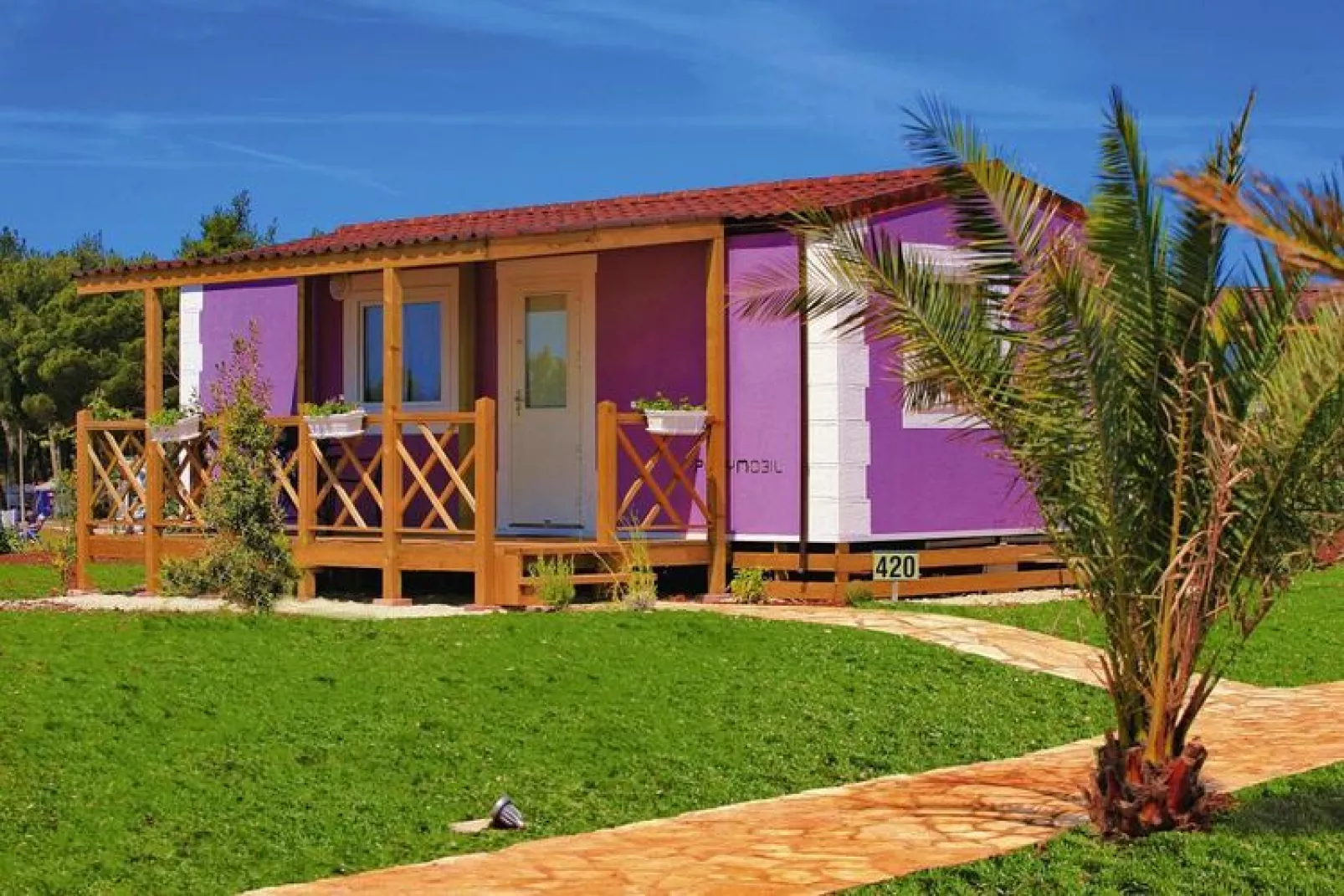 Caravan park Aminess Sirena, Novigrad-HH Classic, ca. 24 qm, für 5 Pers.-Buitenkant zomer