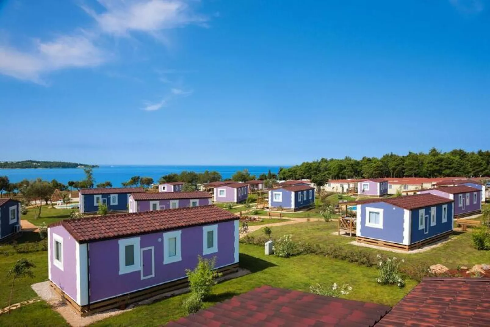 Caravan park Aminess Sirena, Novigrad-HH Classic, ca. 24 qm, für 5 Pers.-Buitenkant zomer