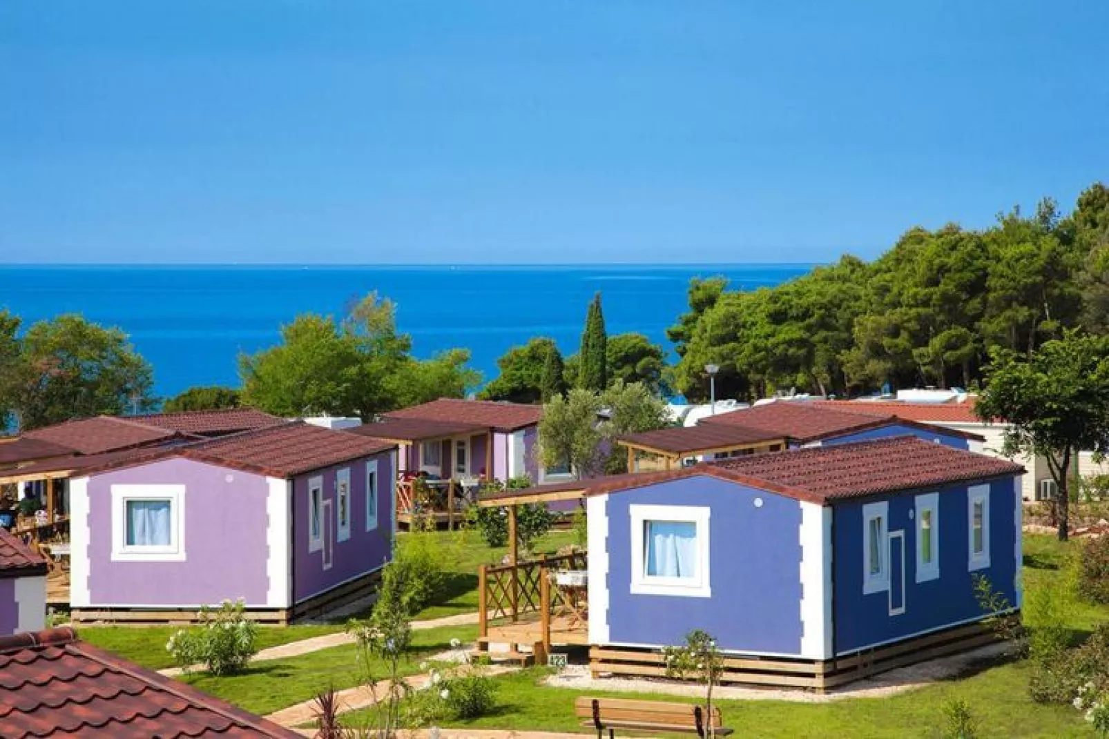 Caravan park Aminess Sirena, Novigrad-HH Classic, ca. 24 qm, für 5 Pers.-Buitenkant zomer