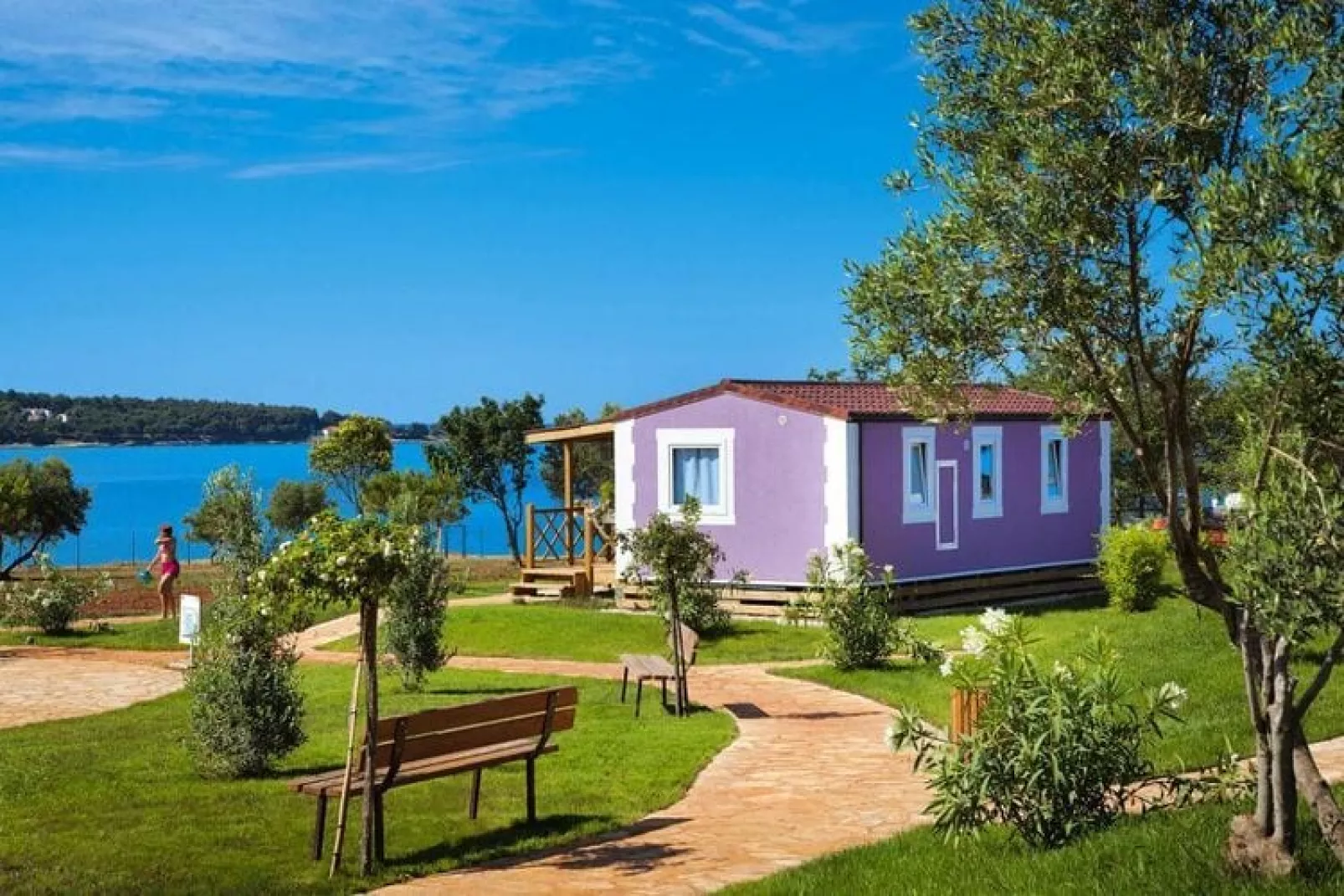 Caravan park Aminess Sirena, Novigrad-HH Classic, ca. 24 qm, für 5 Pers.-Buitenkant zomer